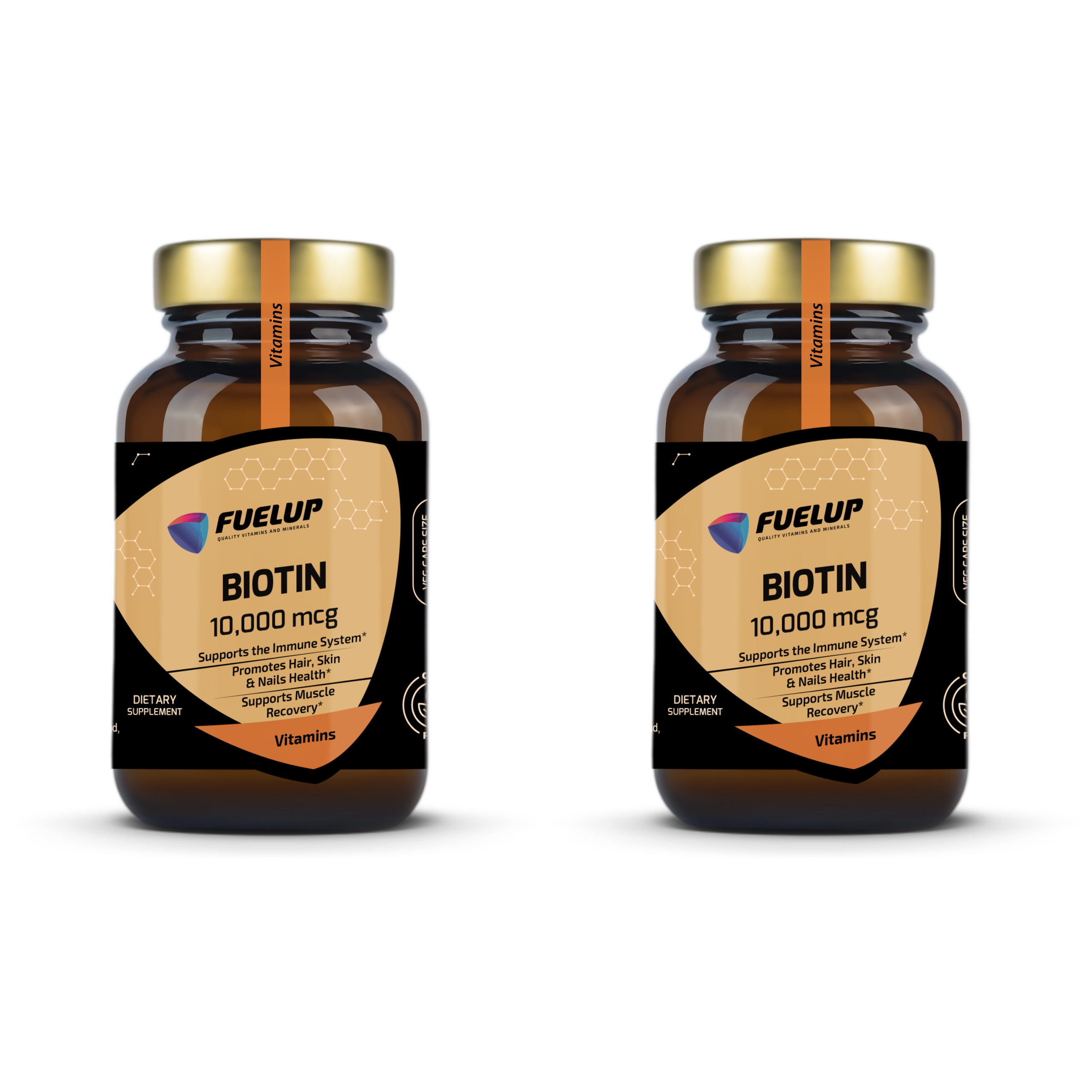 FUELUP - Biotin 10000mcg - 2x 60vcaps.