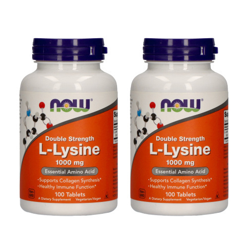 NOW L-Lysine 1000mg - 2x 100tabs
