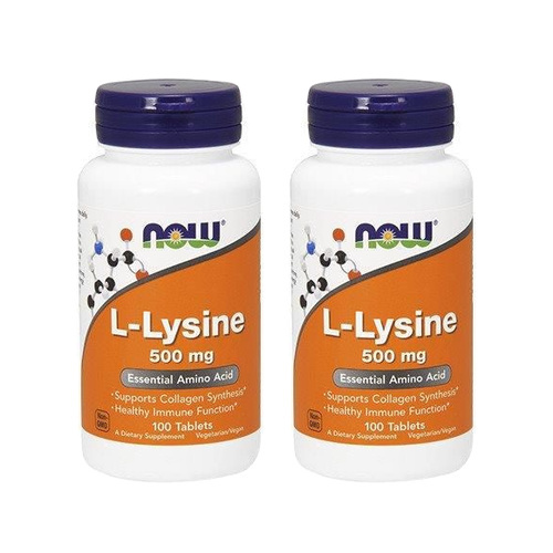 NOW L-Lysine - 2x 100tab