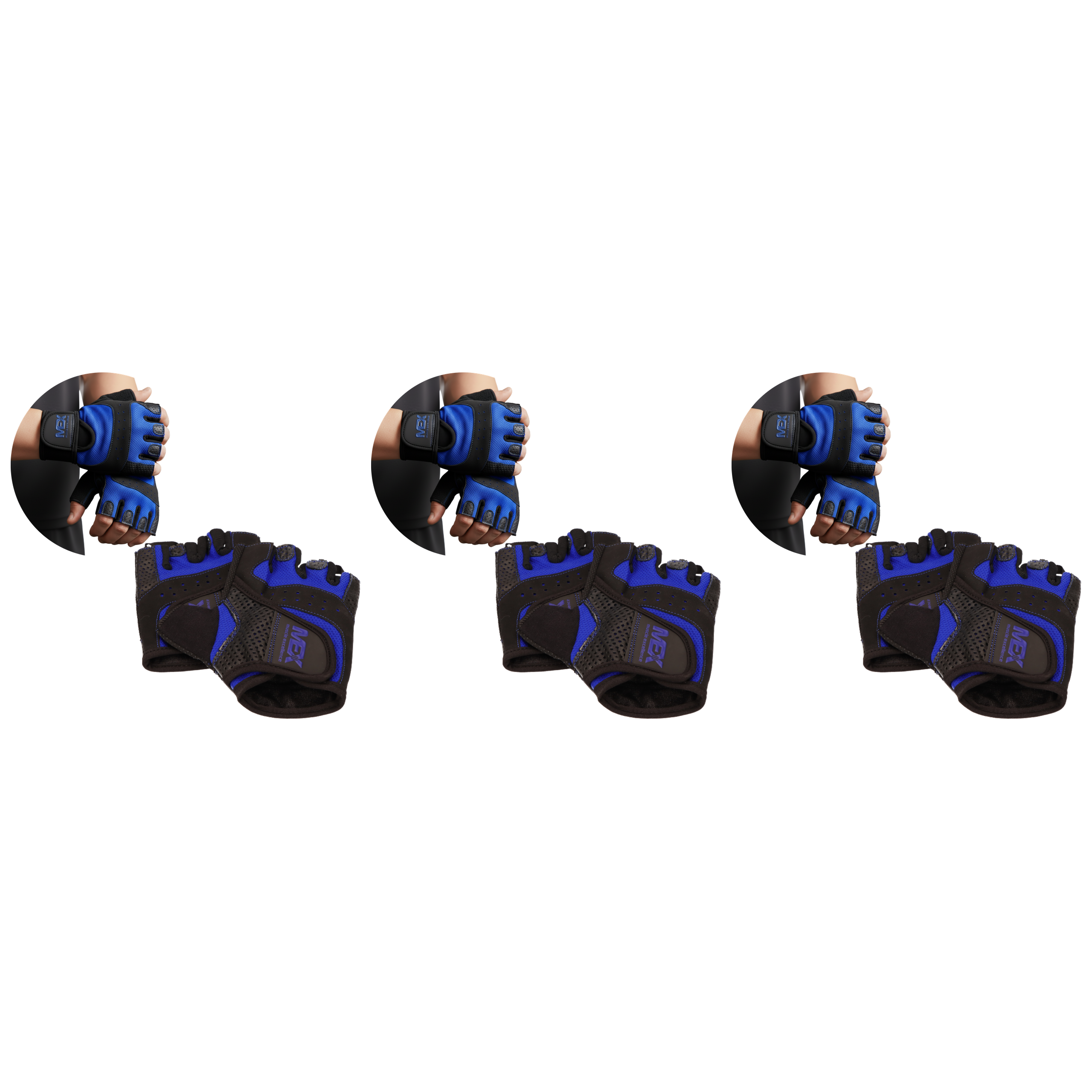 MEX NUTRITION - 3x Gel Grip Blue