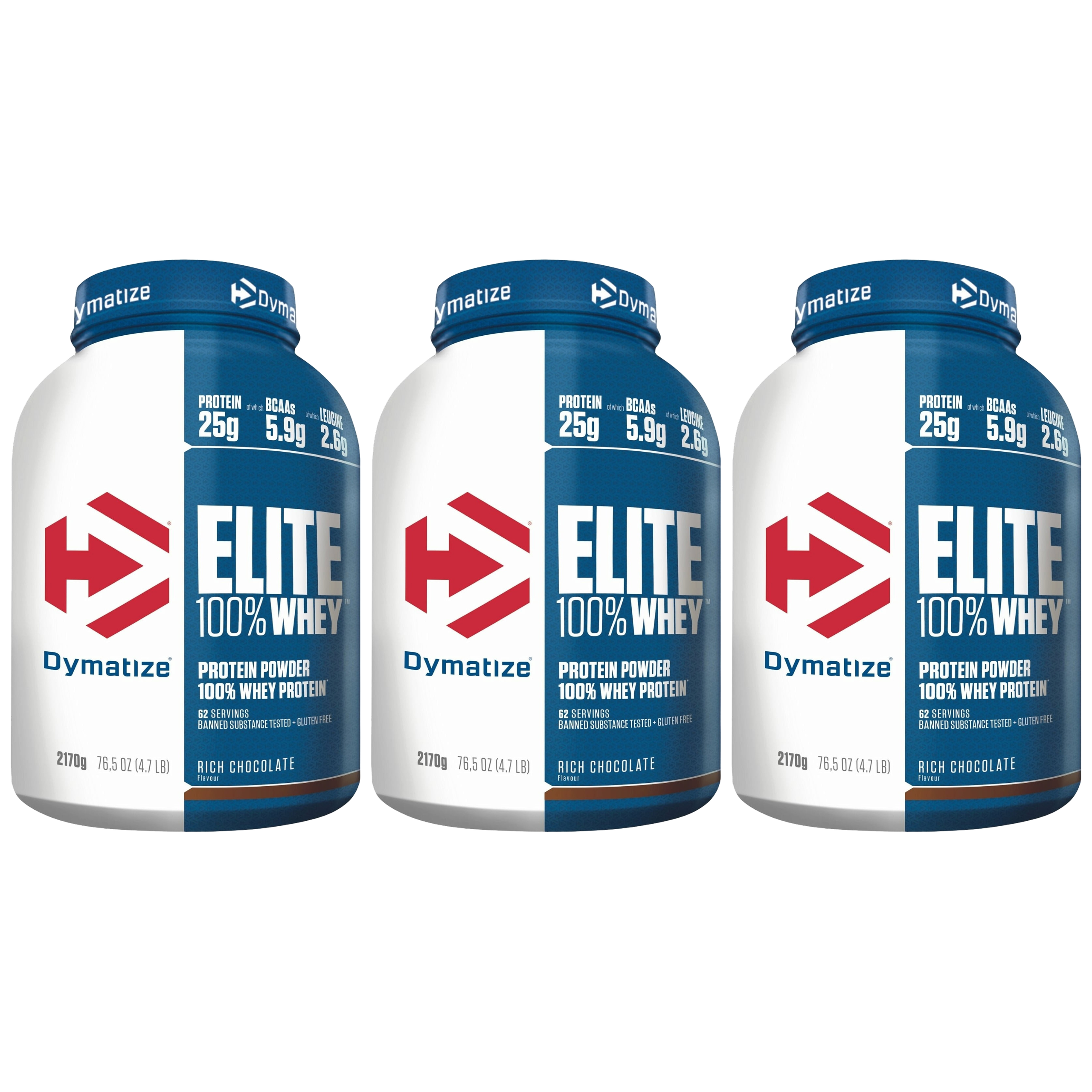 DYMATIZE Elite Whey Protein - 3x 2170g