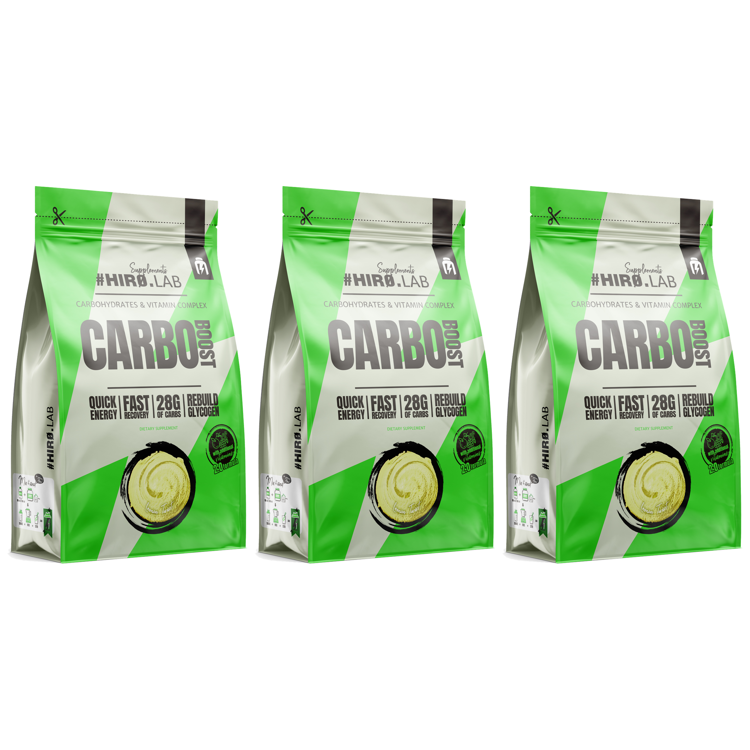 HIRO.LAB Carbo Boost - 3x 1000g