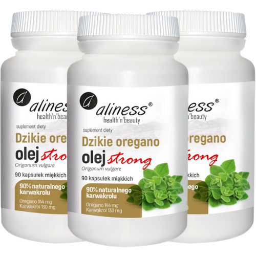 ALINESS - Oregano Olej Strong 100% Natural - 3x 90vcaps.