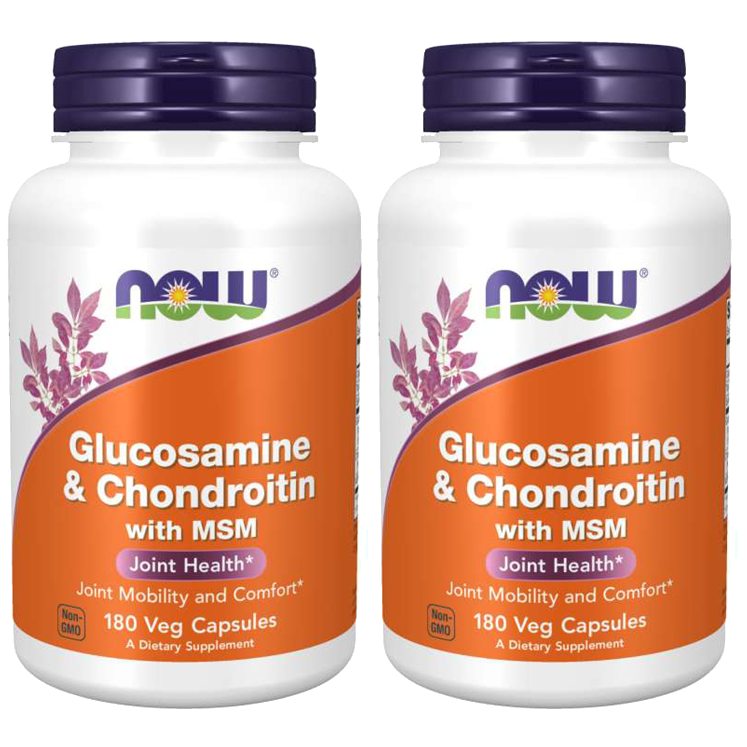 NOW Glucosamine & Chondroitin with MSM - 2x 180vcaps