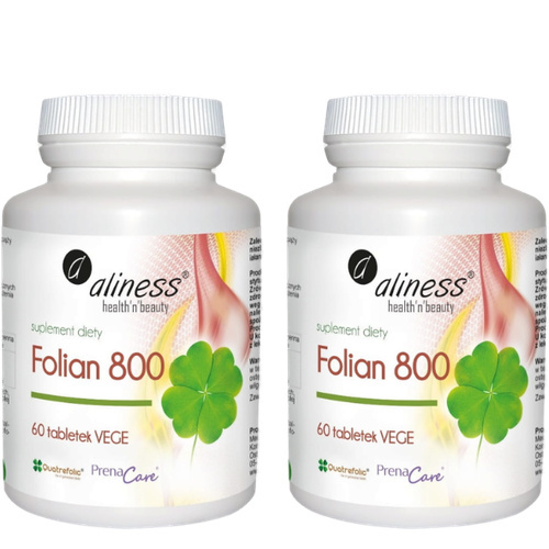 ALINESS - Folian 800mcg Dla Kobiet w Ciąży - 2x 60vtabs.