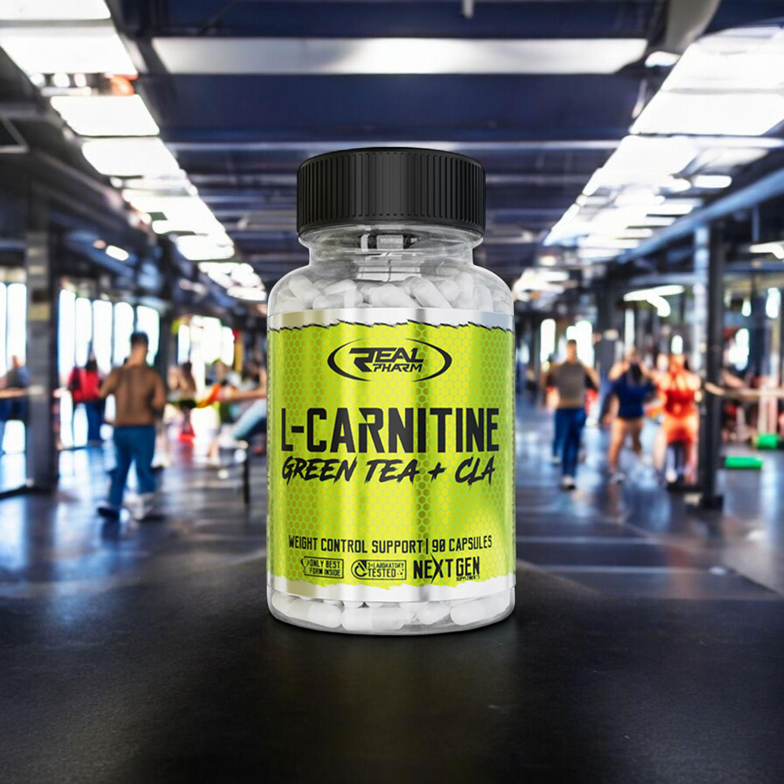 REAL PHARM L-Carnitine Green Tea + CLA - 2x 90caps.