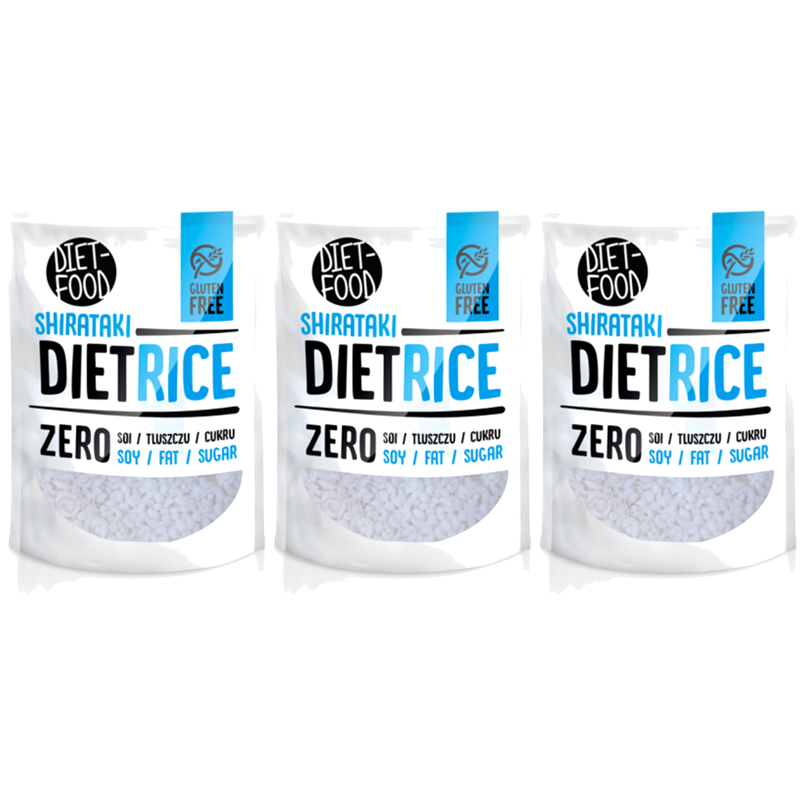 DIET FOOD Diet Rice - 3x 200g - Makaron Konjac