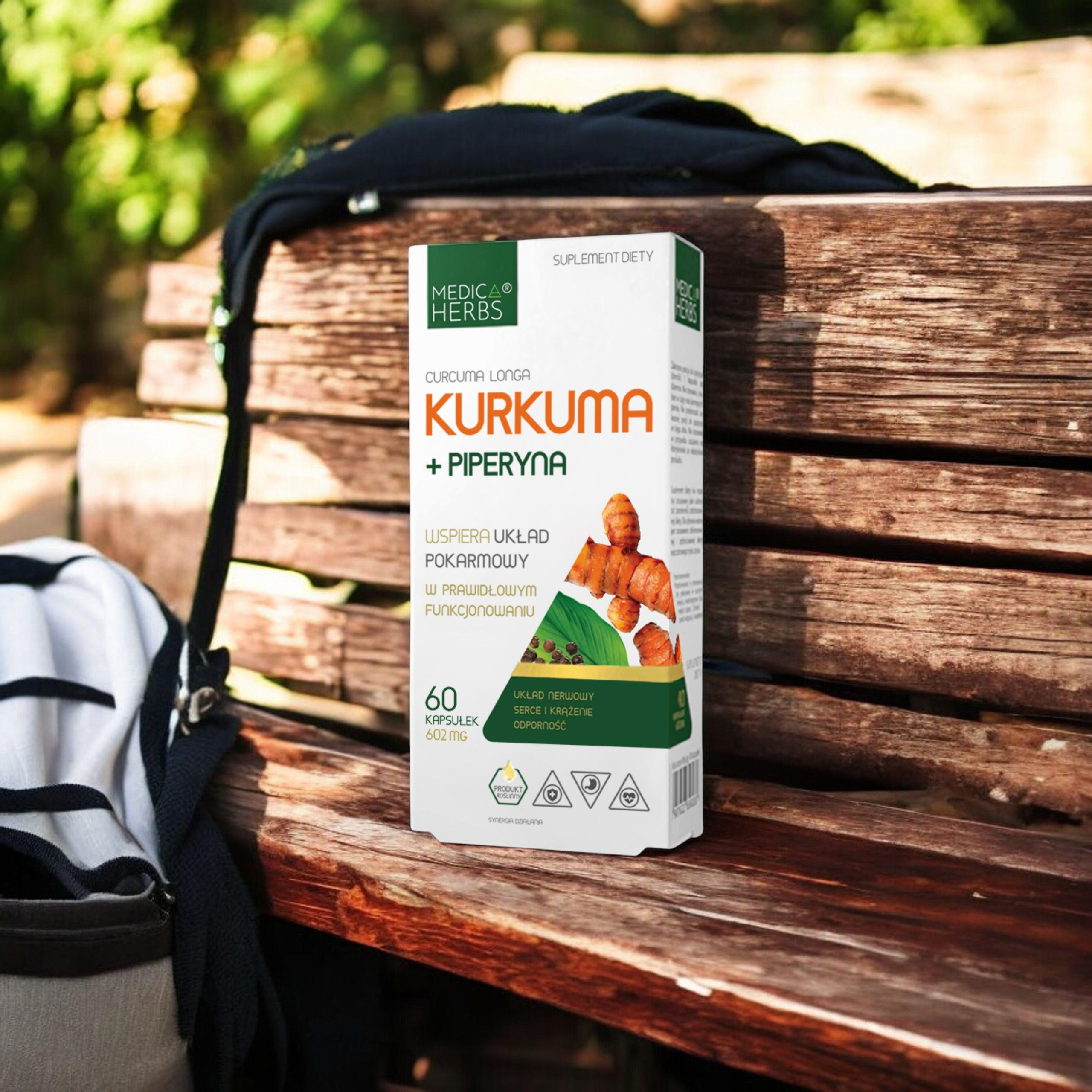 MEDICA HERBS - Kurkuma + Piperyna 602mg - 60caps.