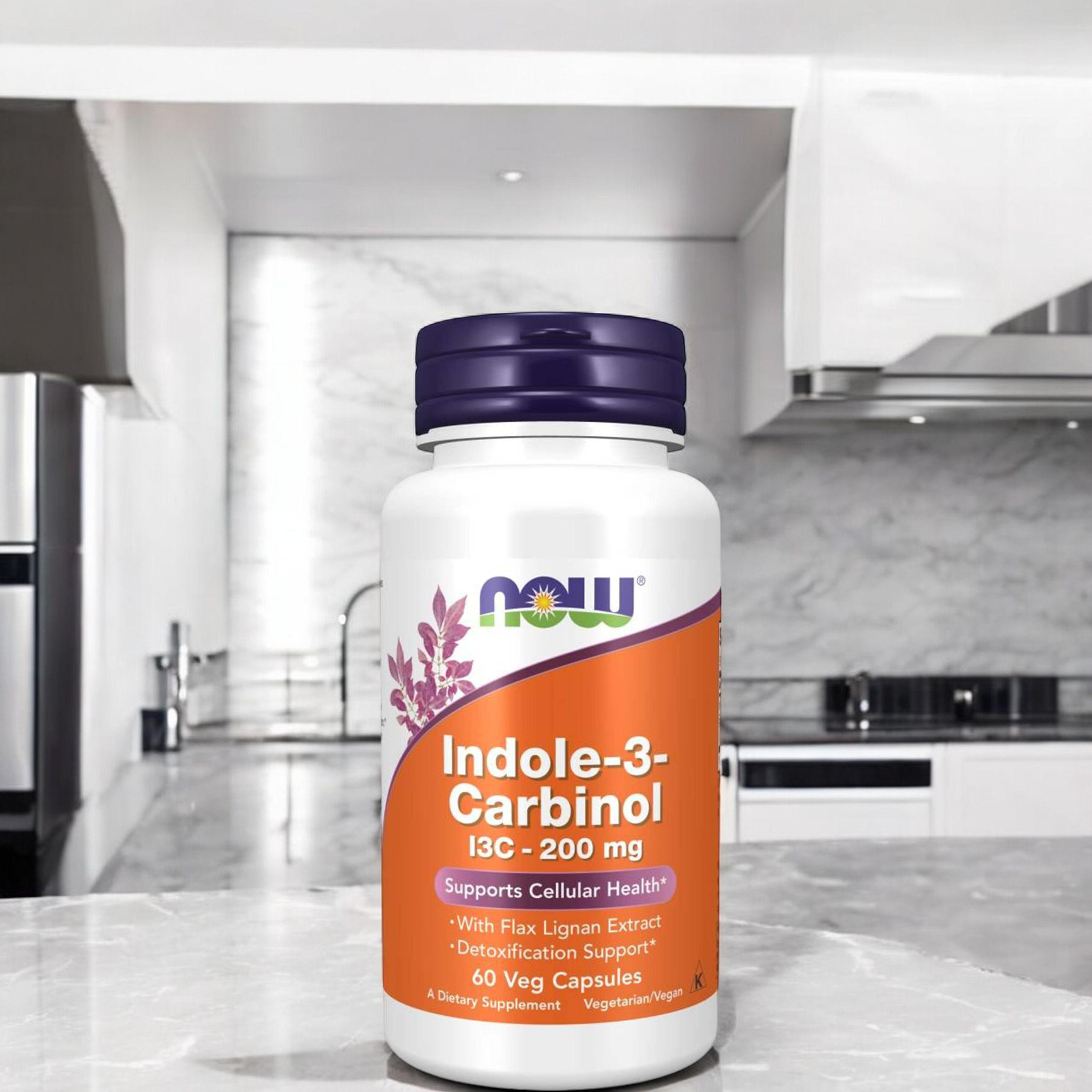 NOW Indole-3-Carbinol (I3C) 200mg - 2x 60vcaps.