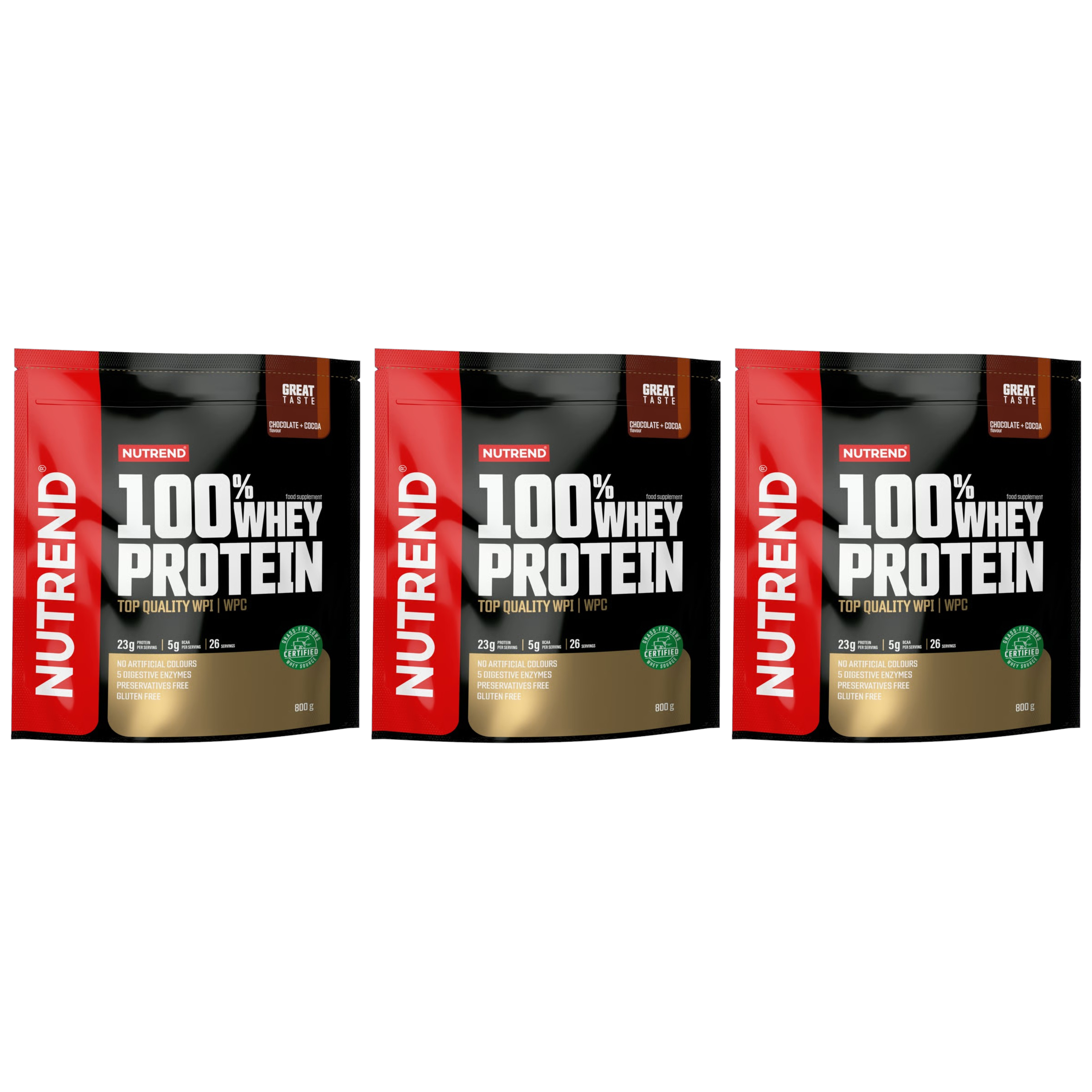 NUTREND - 100% Whey Protein - 3x 800g
