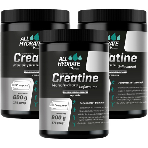 ALINESS - All Hydrate Creatine Creapure - 3x 600g