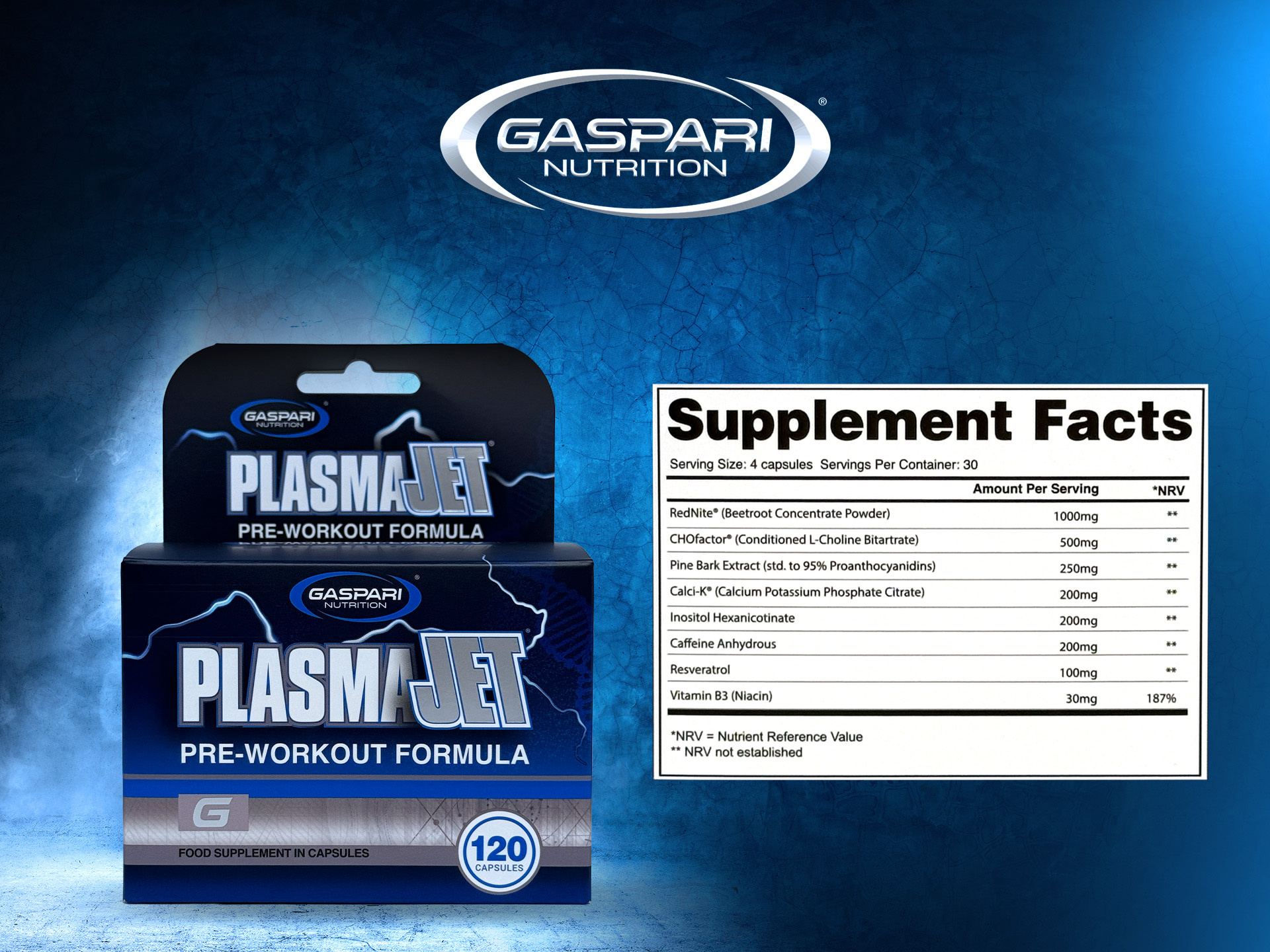 GASPARI NUTRITION - Plasma Jet - 3x 120caps.