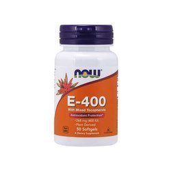 NOW Vitamin E-400 With Mixed Tocopherols - 50softgels - Witamina E z Mieszanymi Tokoferolami