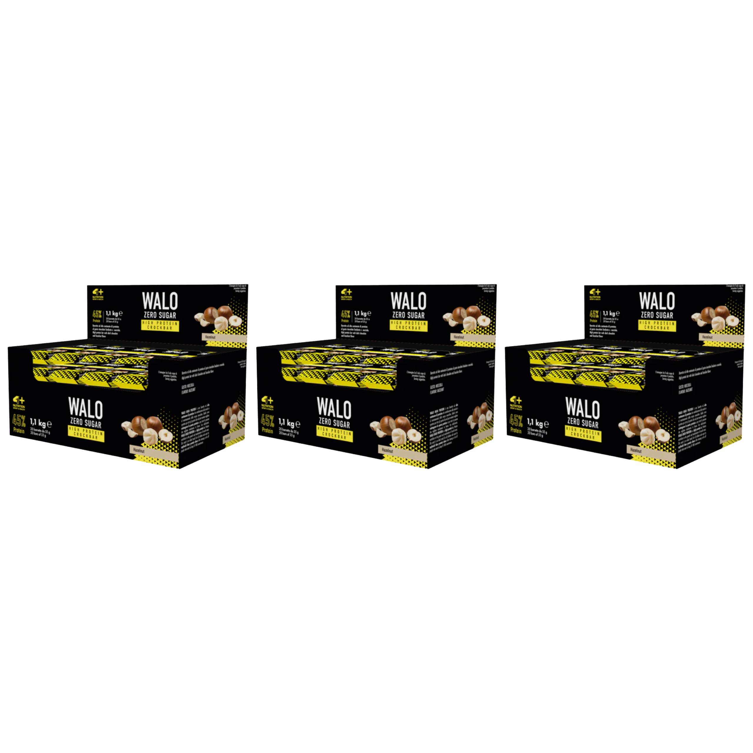 4+ NUTRITION - Walo ZeroSugar CrockBar HP 45% - 20x 3x 55g