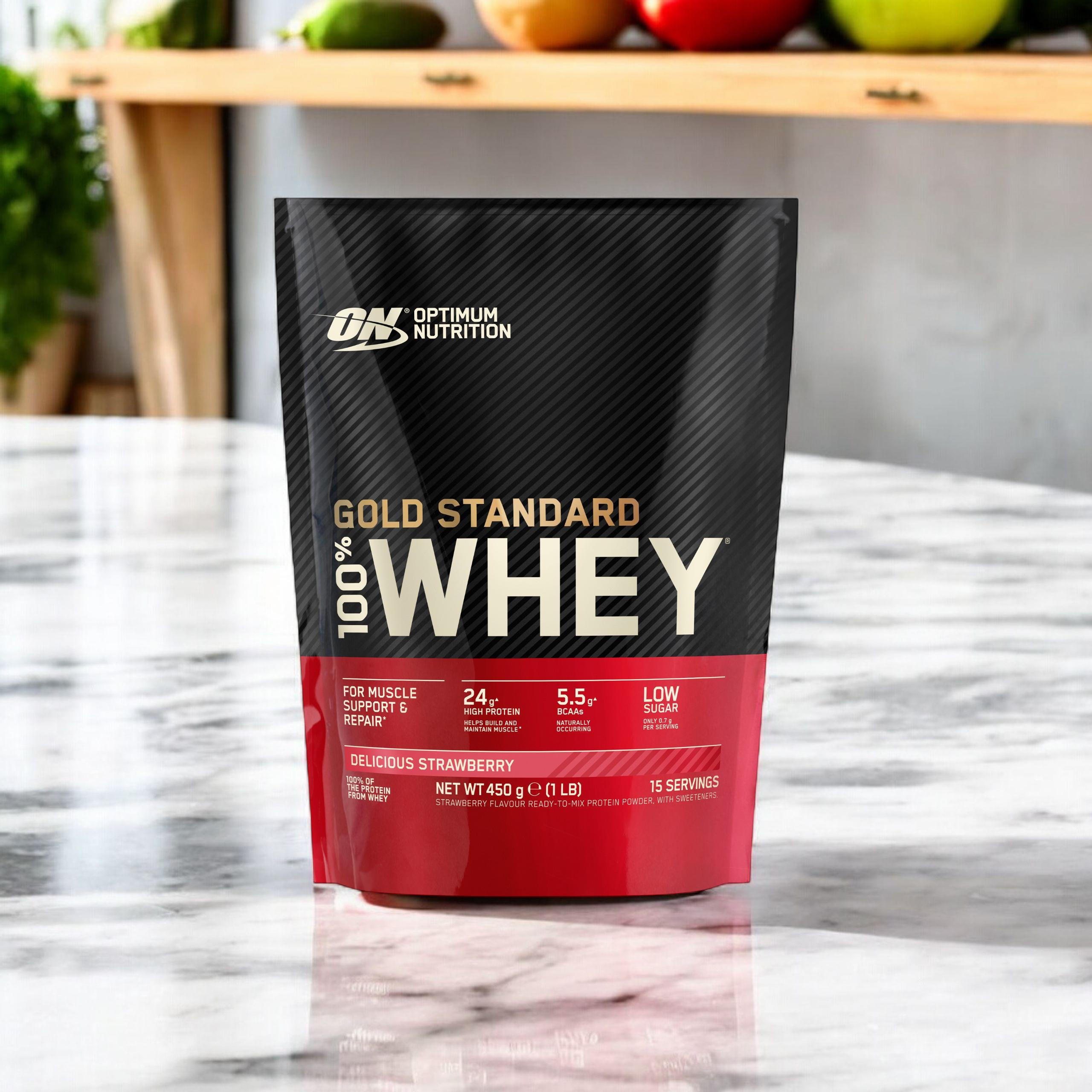 OPTIMUM NUTRITION 100% Whey Gold Standard Bag - 3x 450g