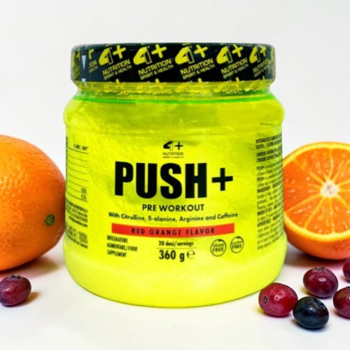 4+NUTRITION - Push+ - 2x 360g - Red Orange