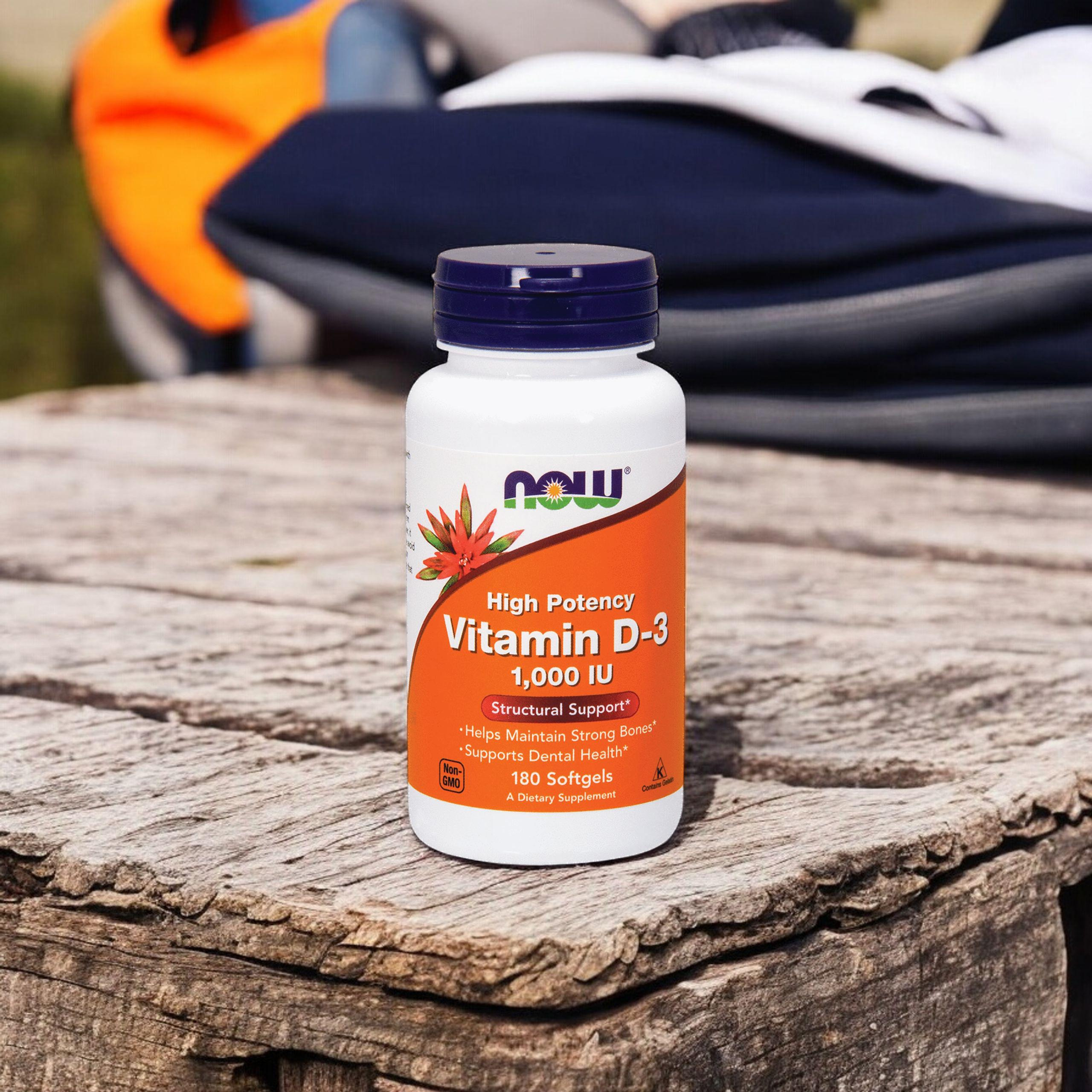 NOW Vitamin D3 1000IU - 2x 180 softgels