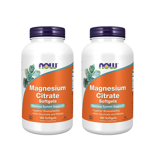 NOW Magnesium Citrate - 2x 180vcaps