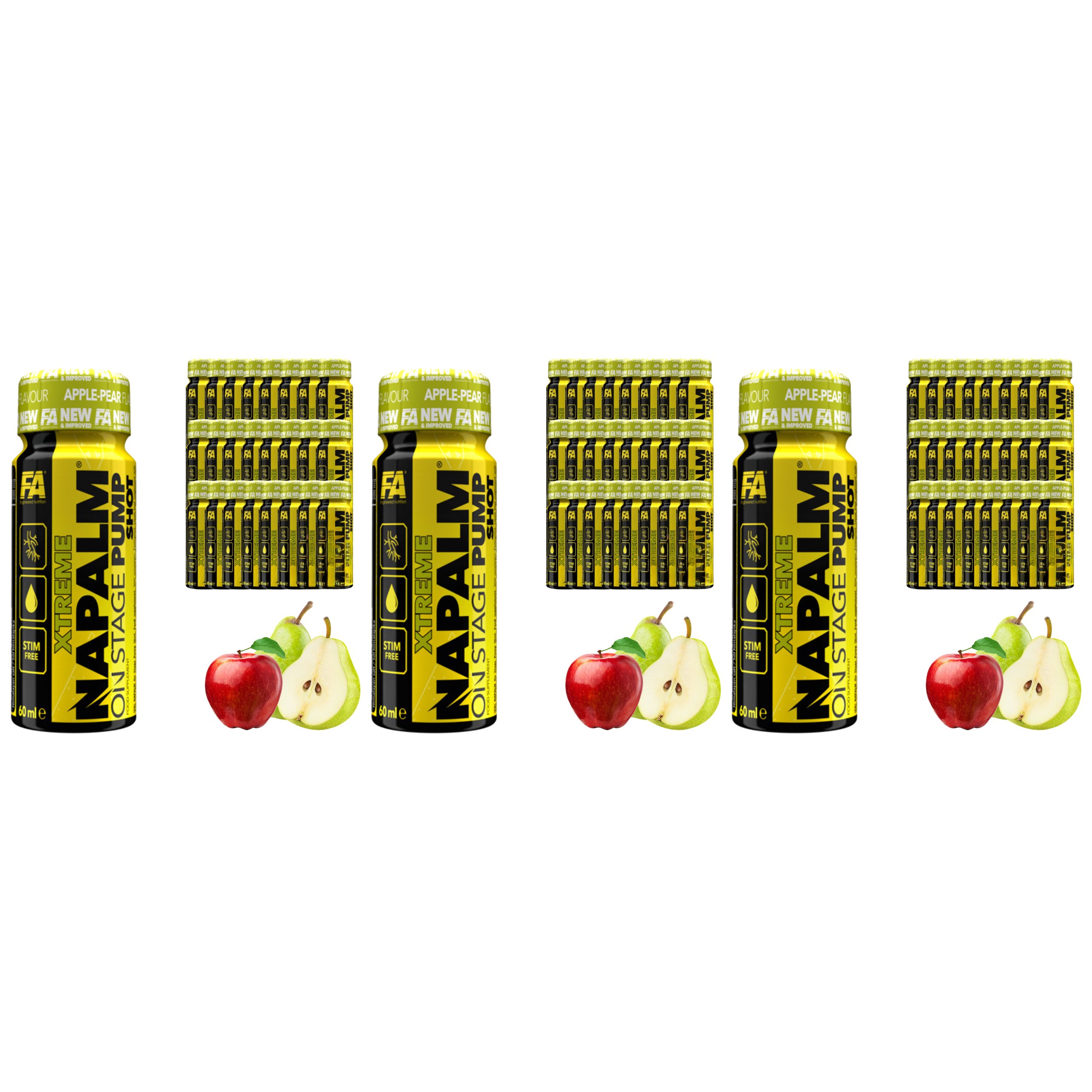 FITNESS AUTHORITY - Napalm Xtreme On Stage Pump Shot - 24x 3x 60ml 