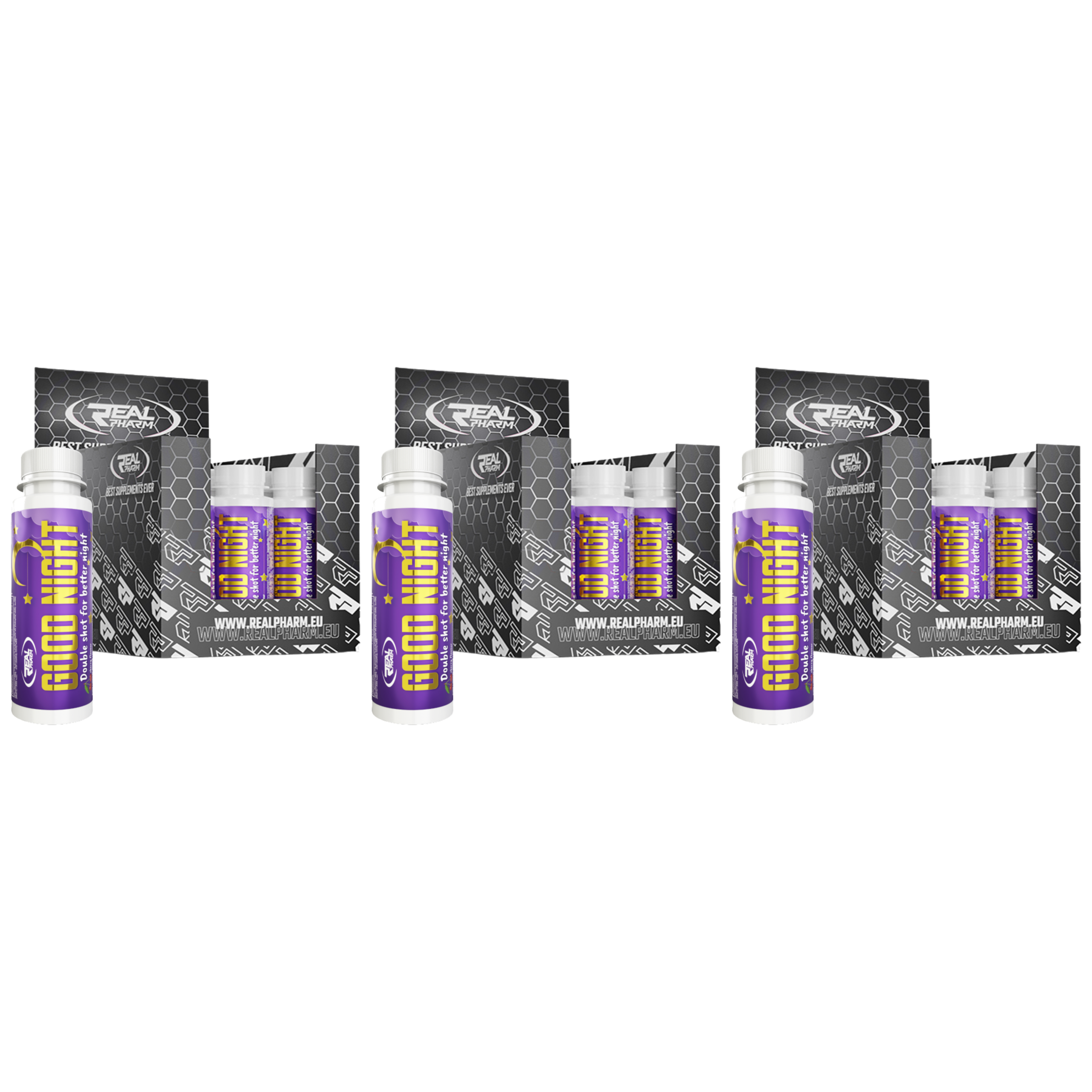 REAL PHARM - Good Night Shot - 12x 3x 80ml - Cherry