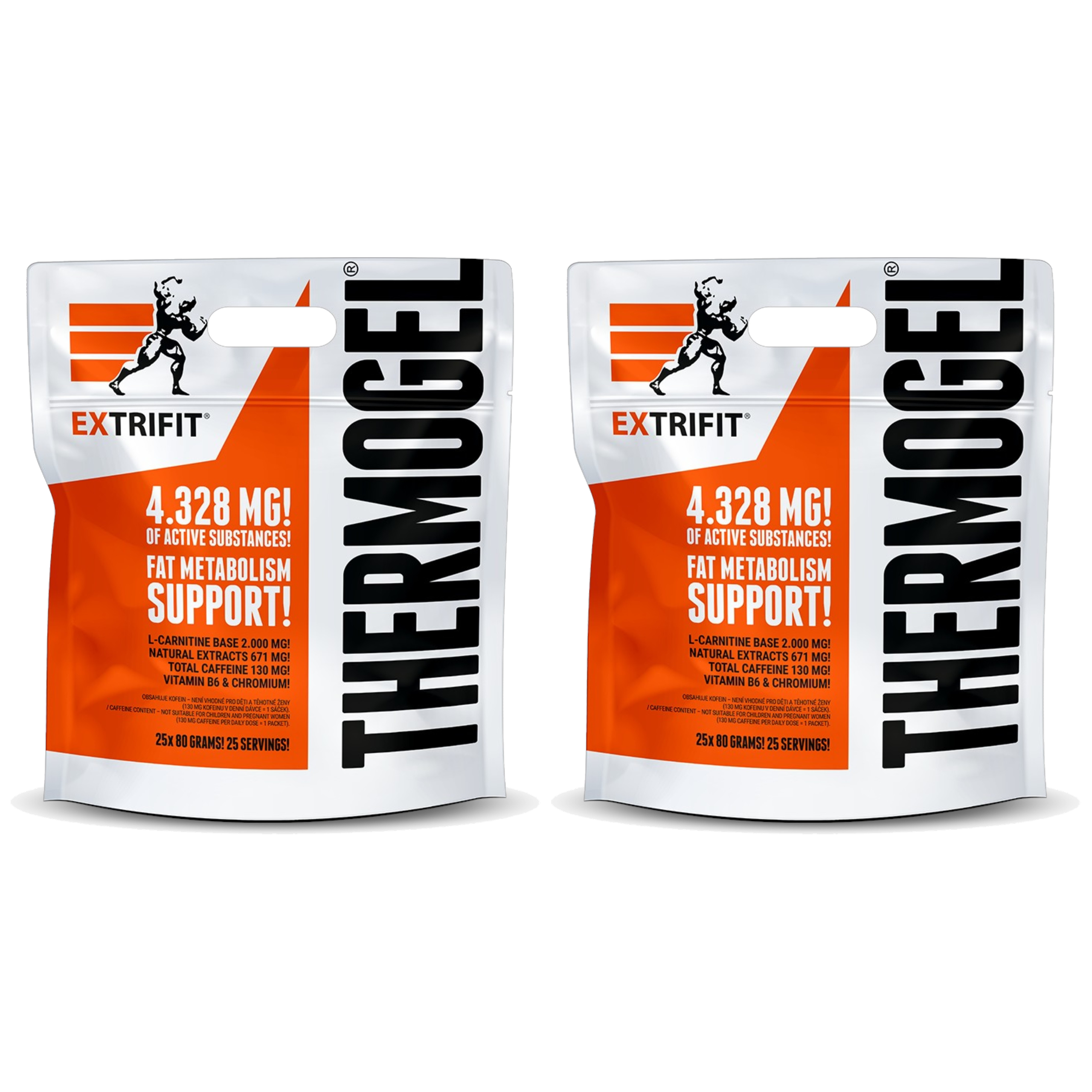 EXTRIFIT - THERMO GEL - 25x 2x 80g - Cherry