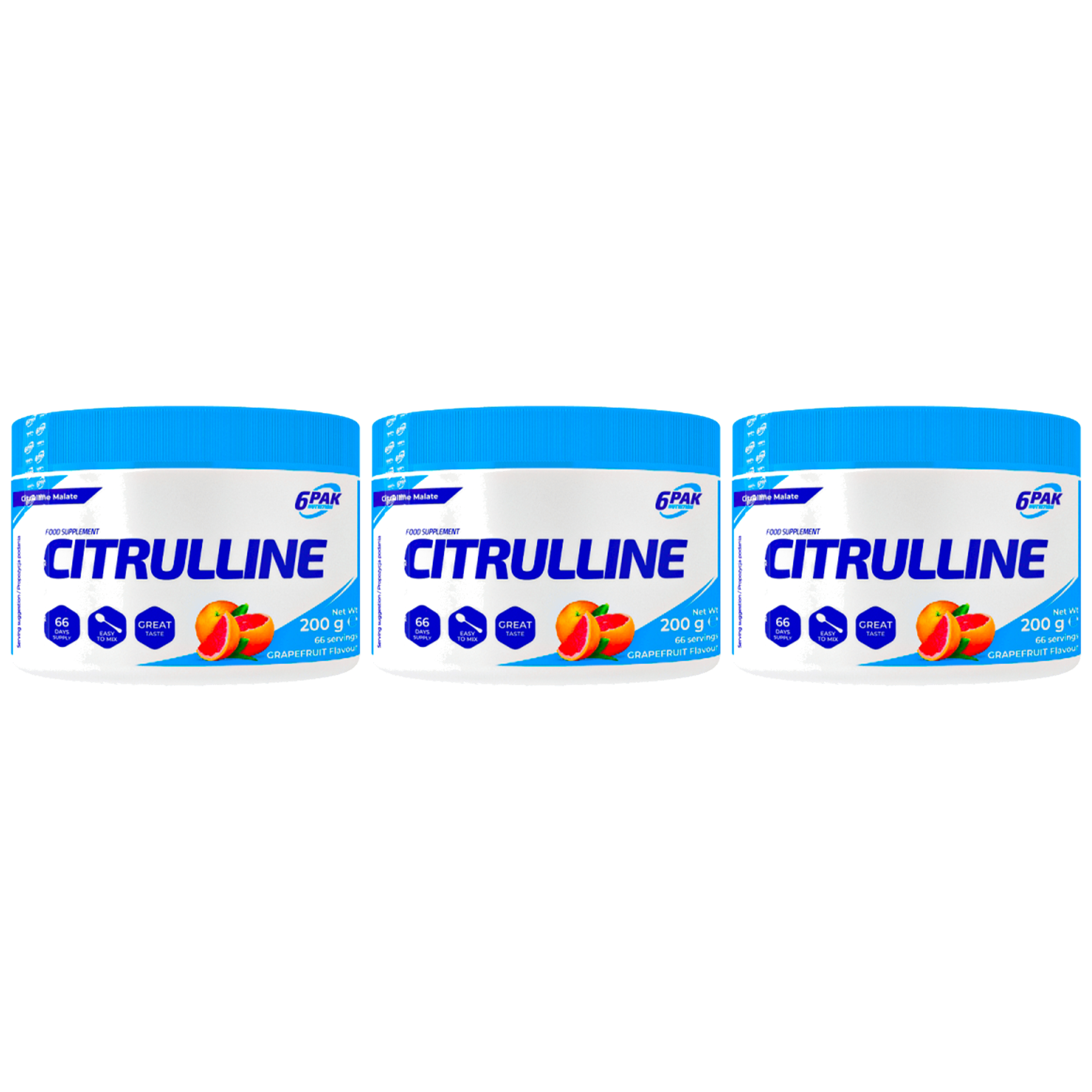 6PAK Citrulline - 3x 200g - Grapefruit