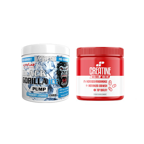 Zestaw ACTIVLAB | MP SPORT - Black Gorilla Ice Pump - 300g + MP Creatine 1000mg - 120tabs