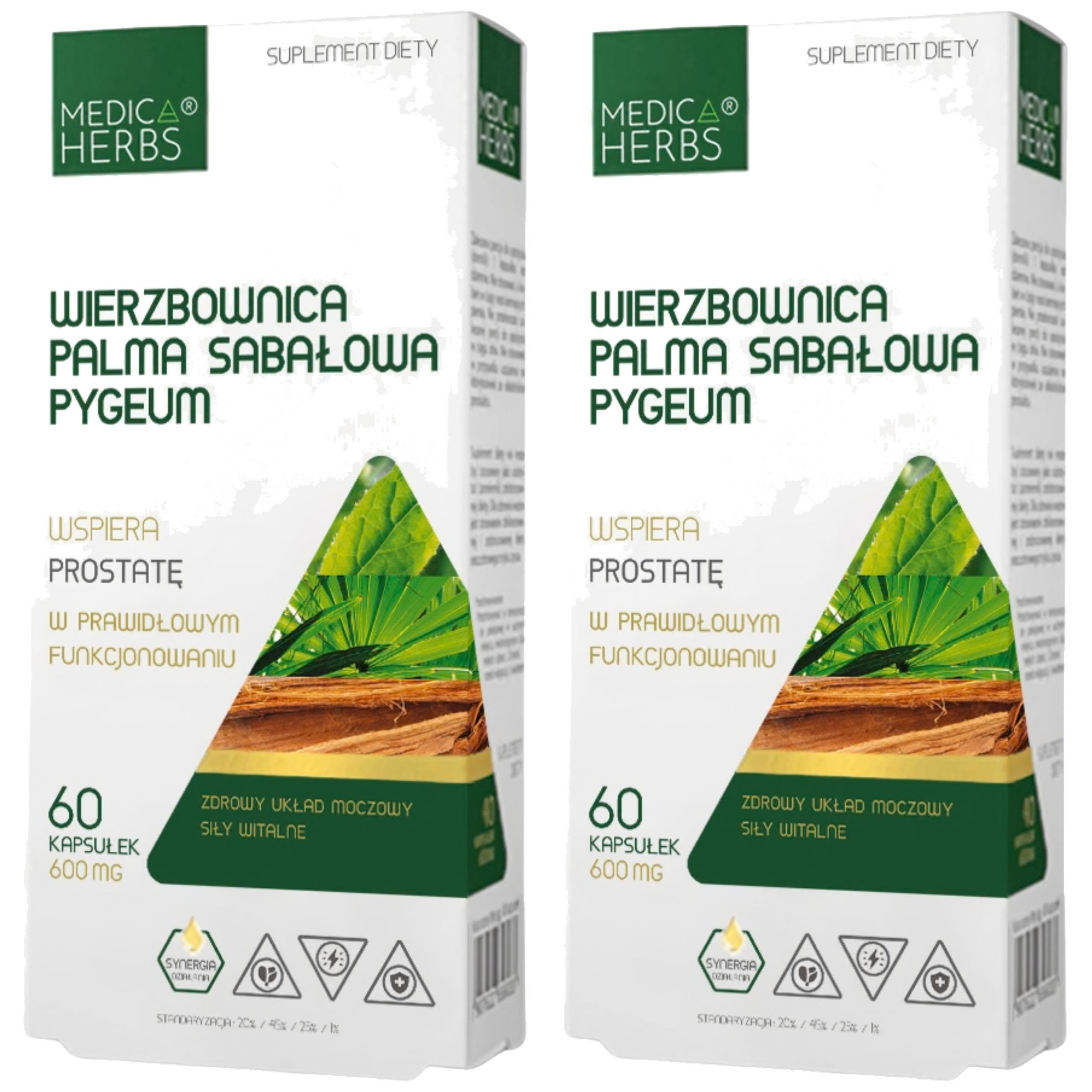 MEDICA HERBS - Wierzbownica Palma Sabałowa Pygeum - 2x 60caps.