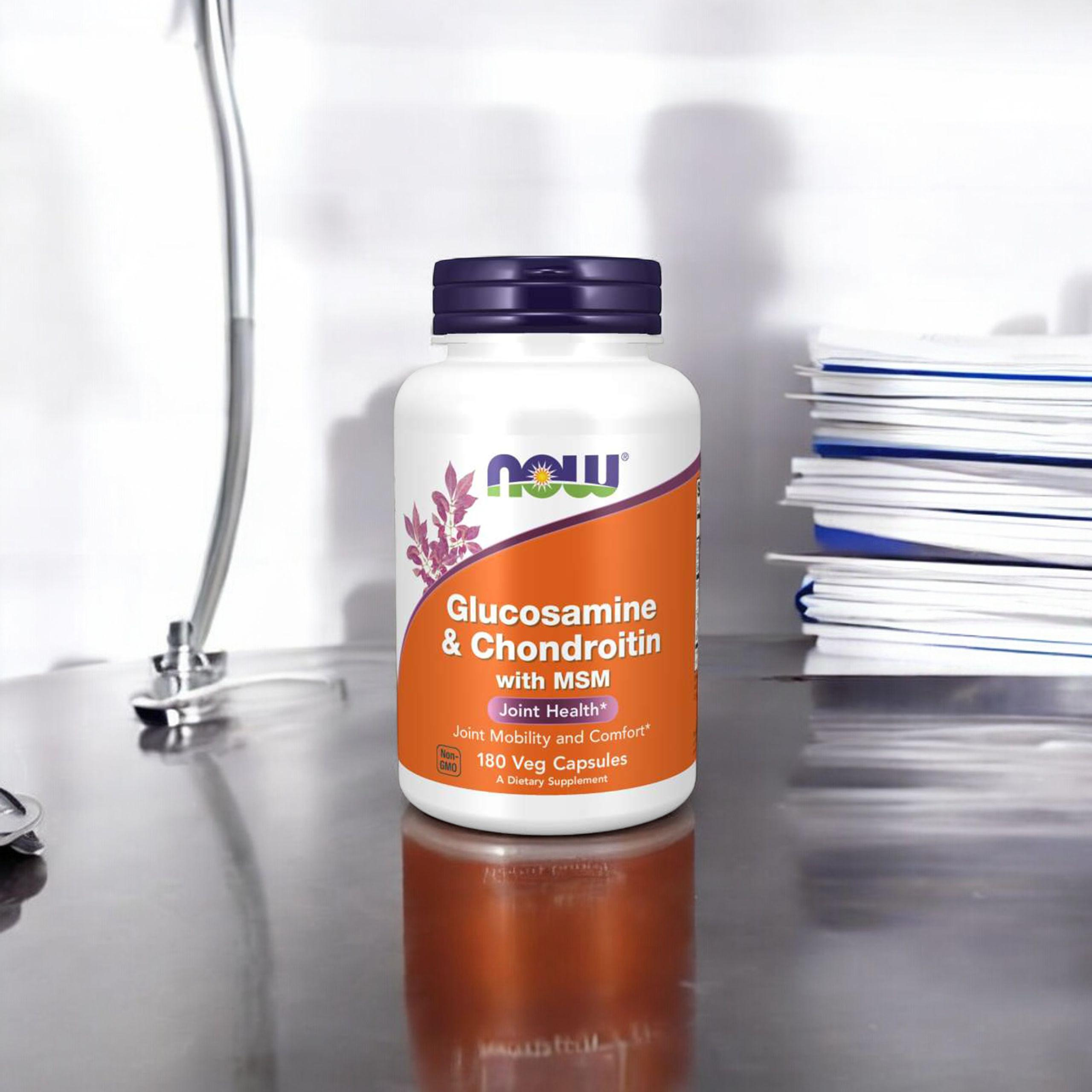 NOW Glucosamine & Chondroitin with MSM - 2x 180vcaps