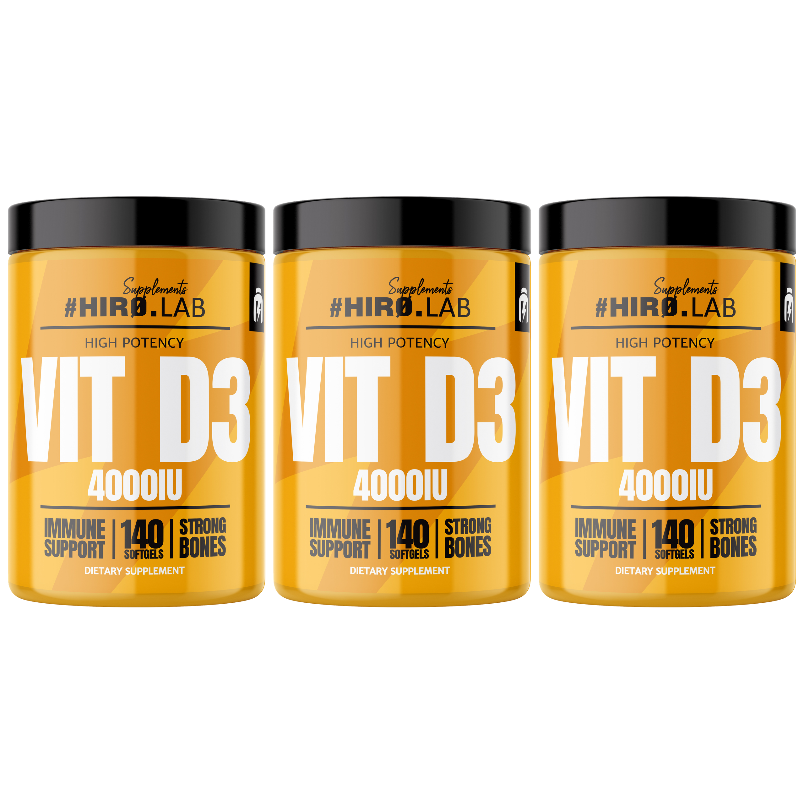 HIRO.LAB Vitamin D3 4000IU - 3x 140 softgels