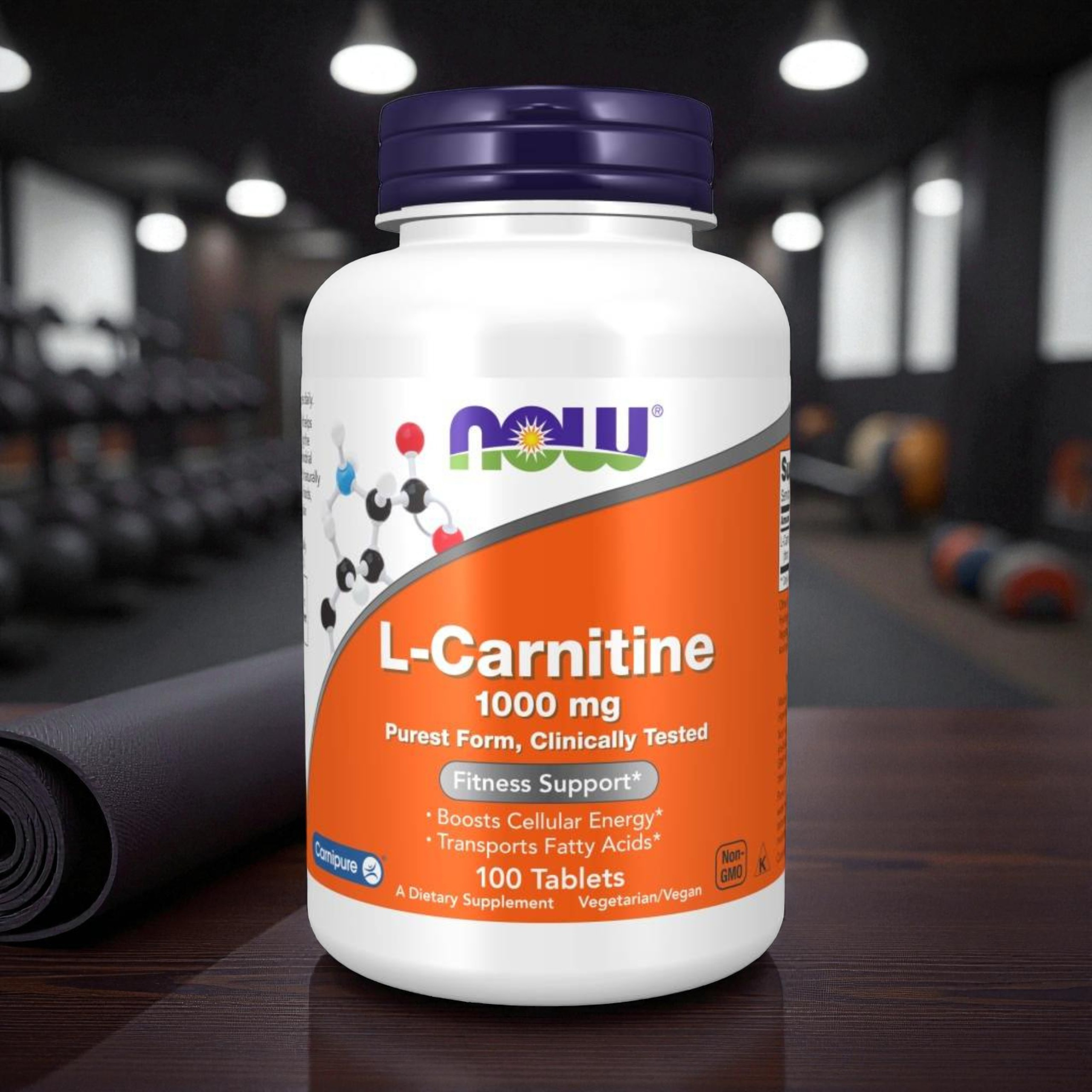NOW - L-Carnitine 1000mg - 100tabs.