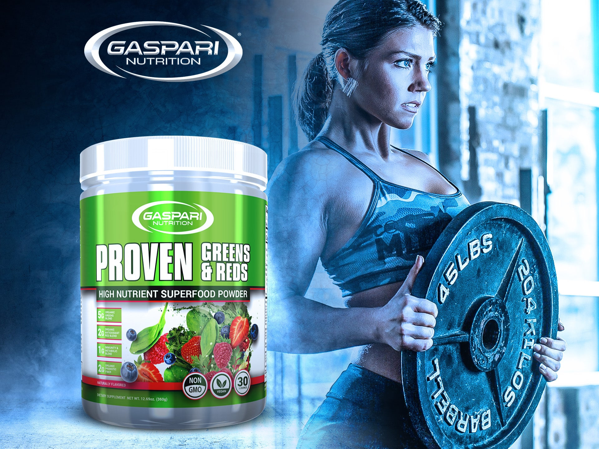 GASPARI NUTRITION Proven Greens & Reds - 2x 360g