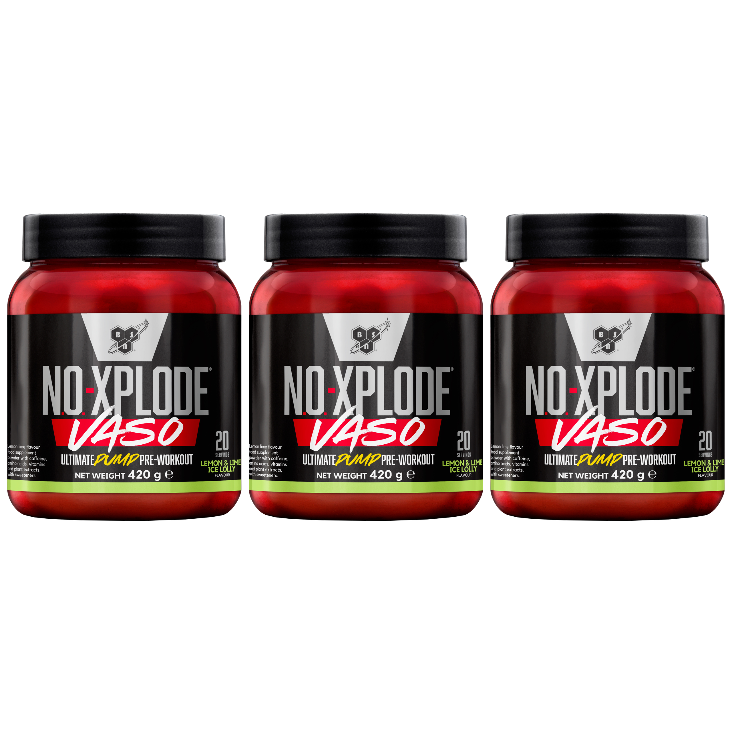 BSN N.O. Xplode Vaso - 3x 420g