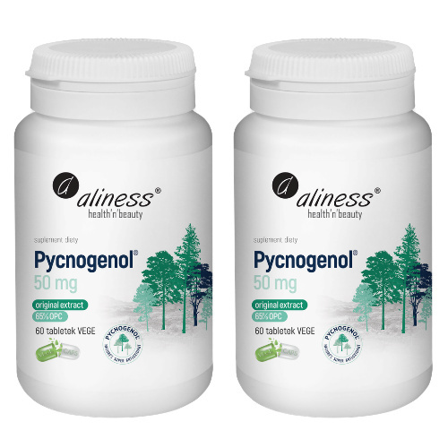 ALINESS - Pycnogenol Extract 65% 50mg - 60vcaps. x2