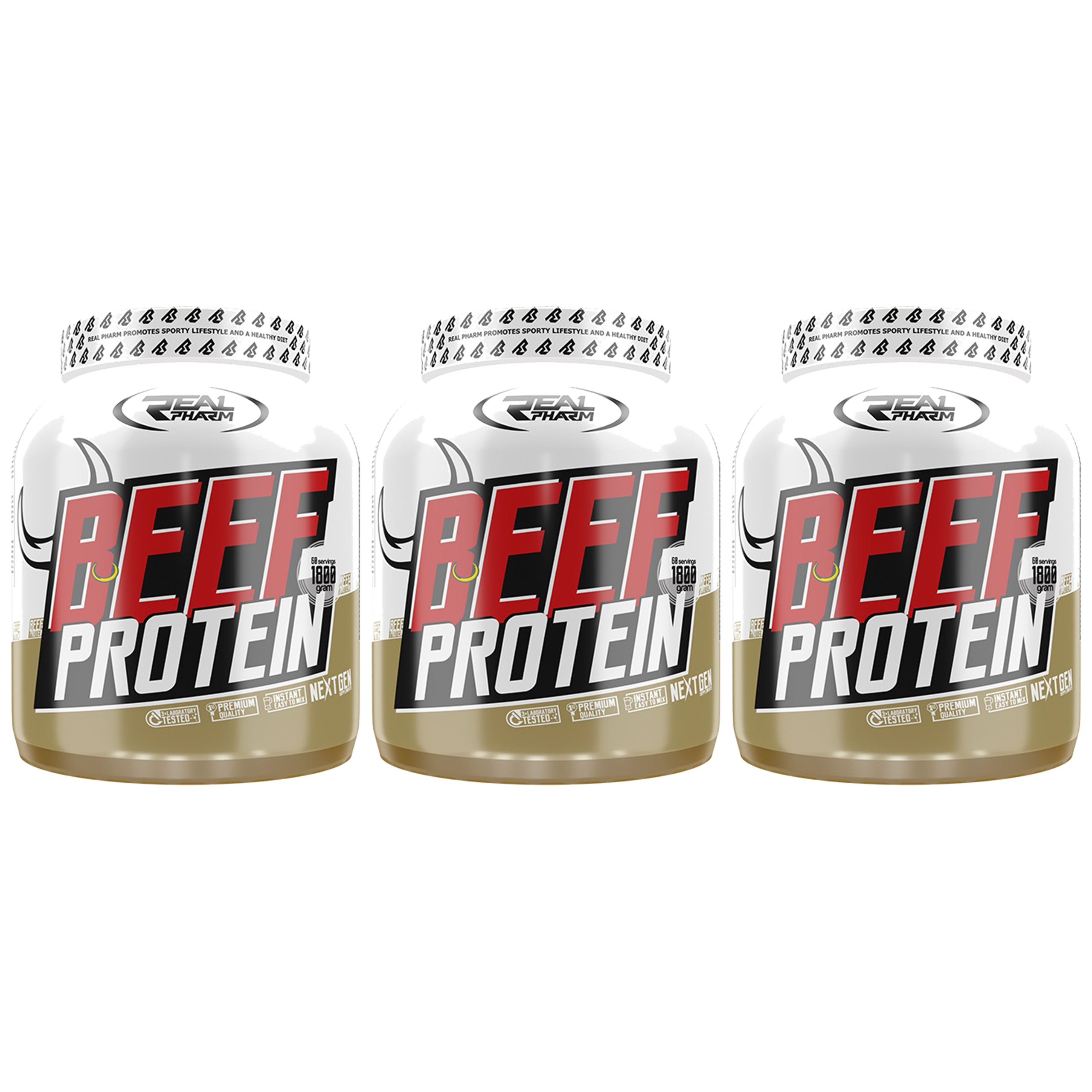 REAL PHARM Beef Protein 85 - 3x 1800g