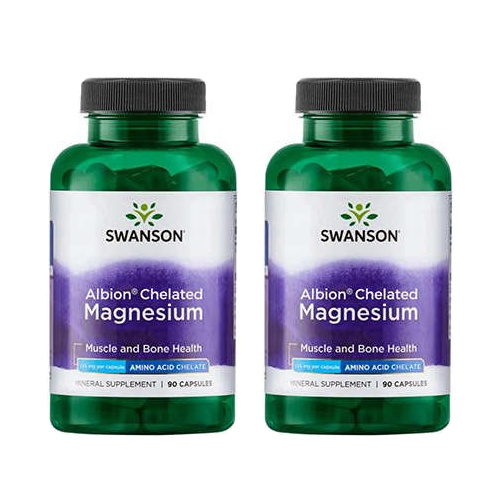 SWANSON Albion Chelated Magnesium 133mg - 2x 90caps.