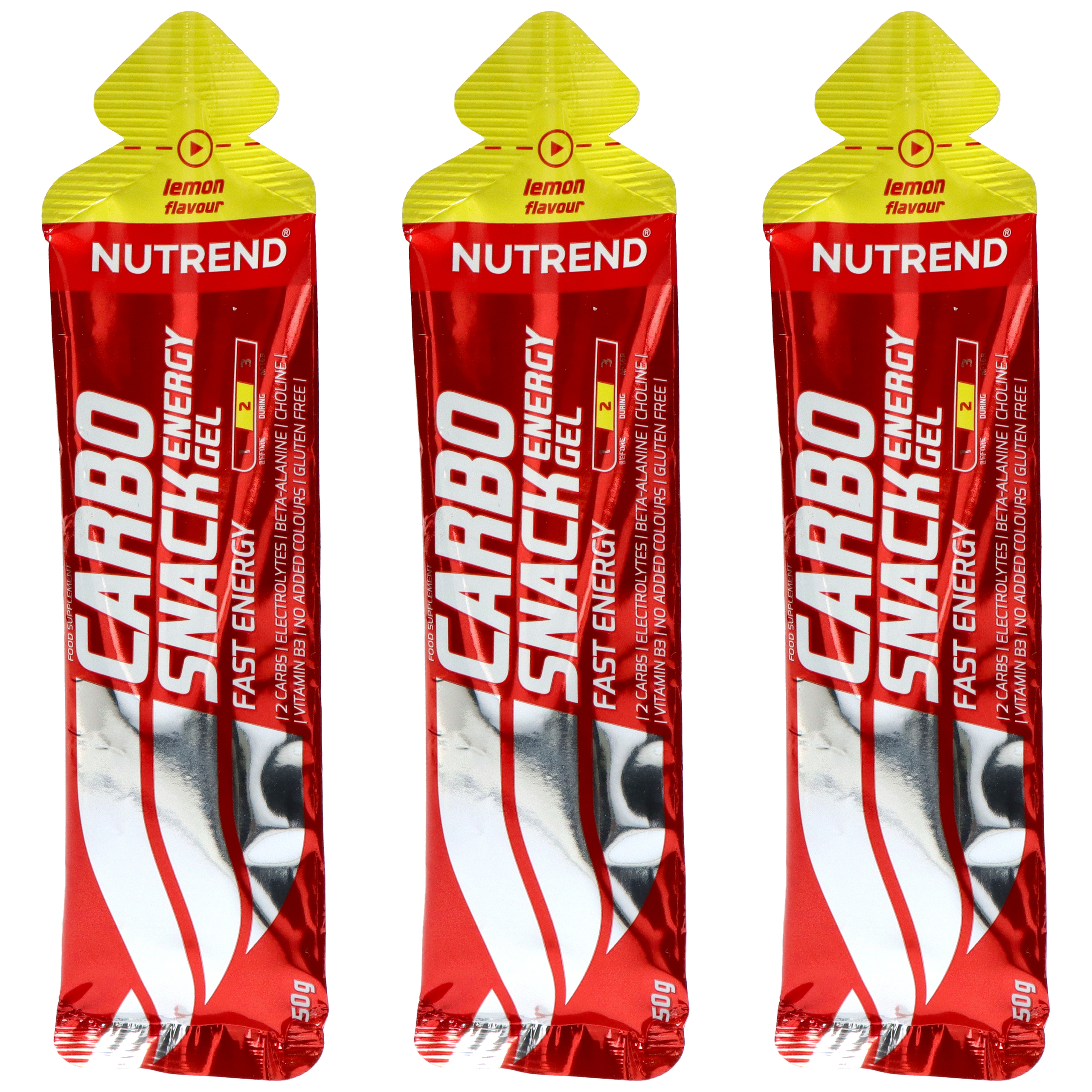 NUTREND Carbosnack - 3x 50g - Lemon