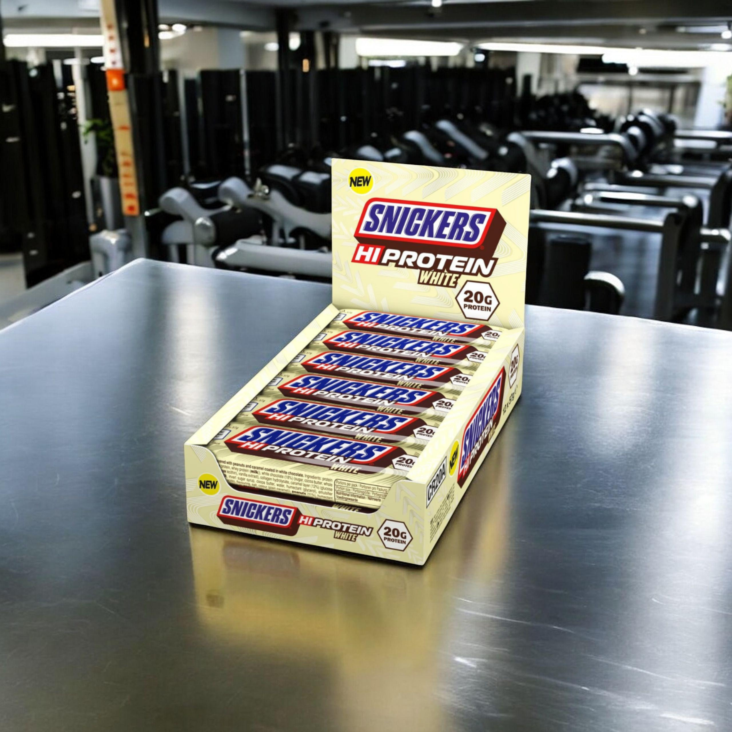 Mars - Baton Snickers HI Protein Low Sugar Bar - 12x 2x 57g - White