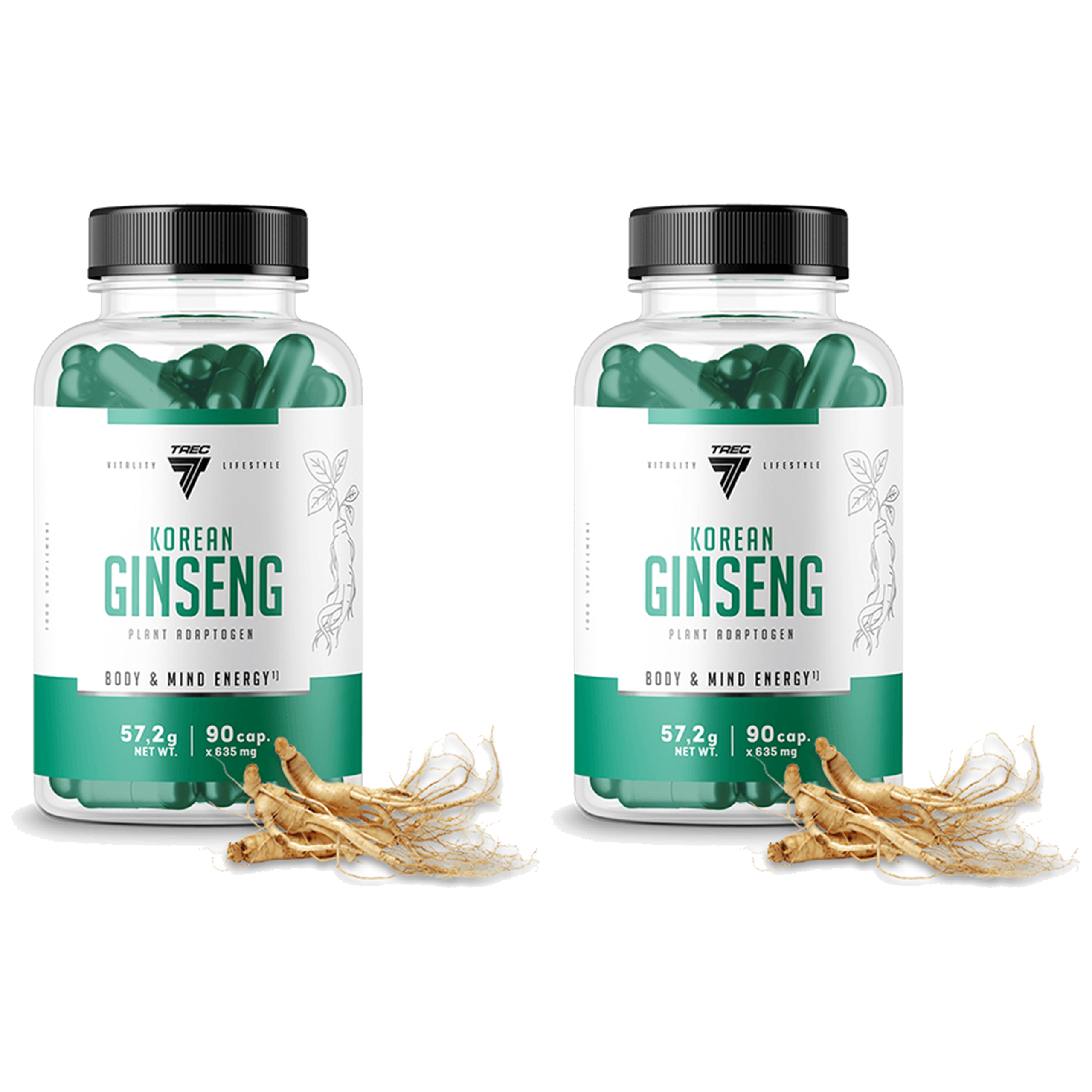 TREC Vitality Korean Ginseng - 2x 90caps.