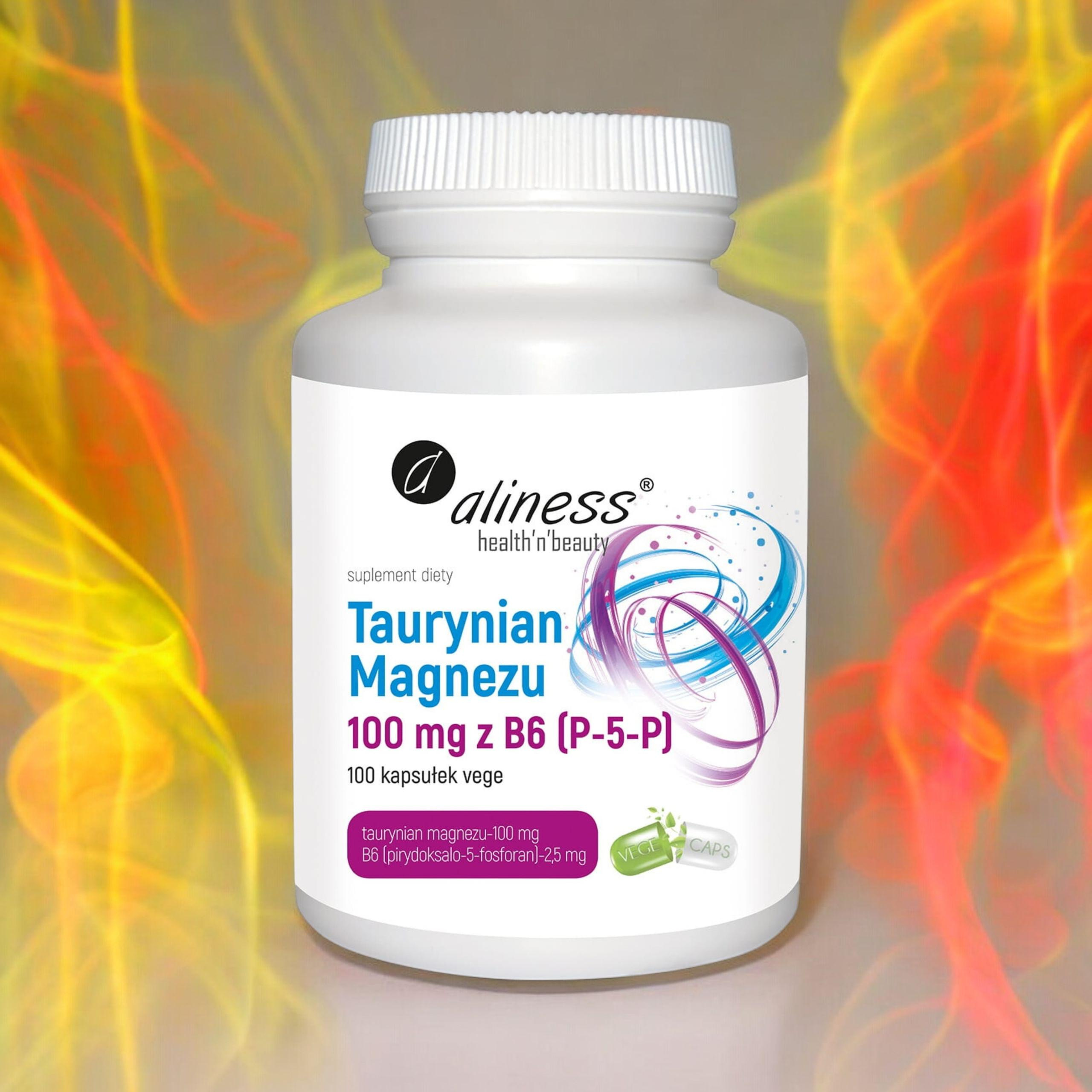 ALINESS Taurynian Magnezu 100mg z B6 - 3x 100vcaps.