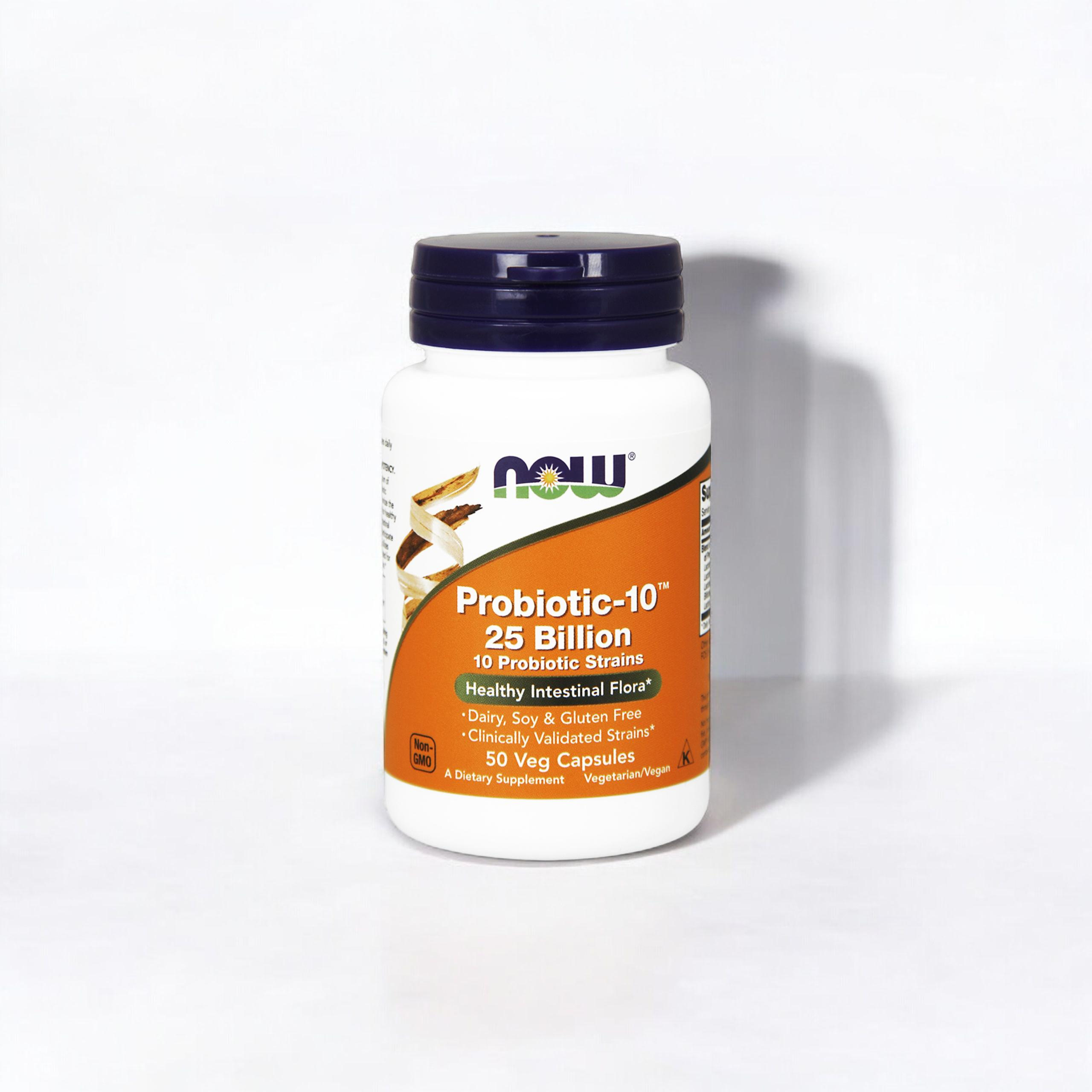 NOW Probiotic-10 25 Billion - 3x 50vegcaps