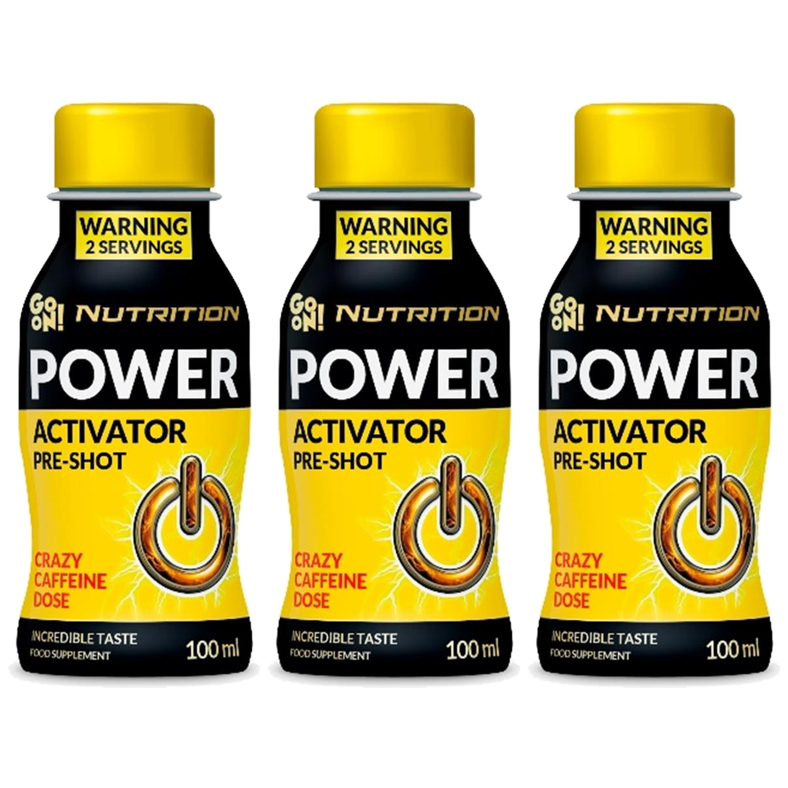 Go On Power Activator Shot - 3x 100ml - Fruit Punch