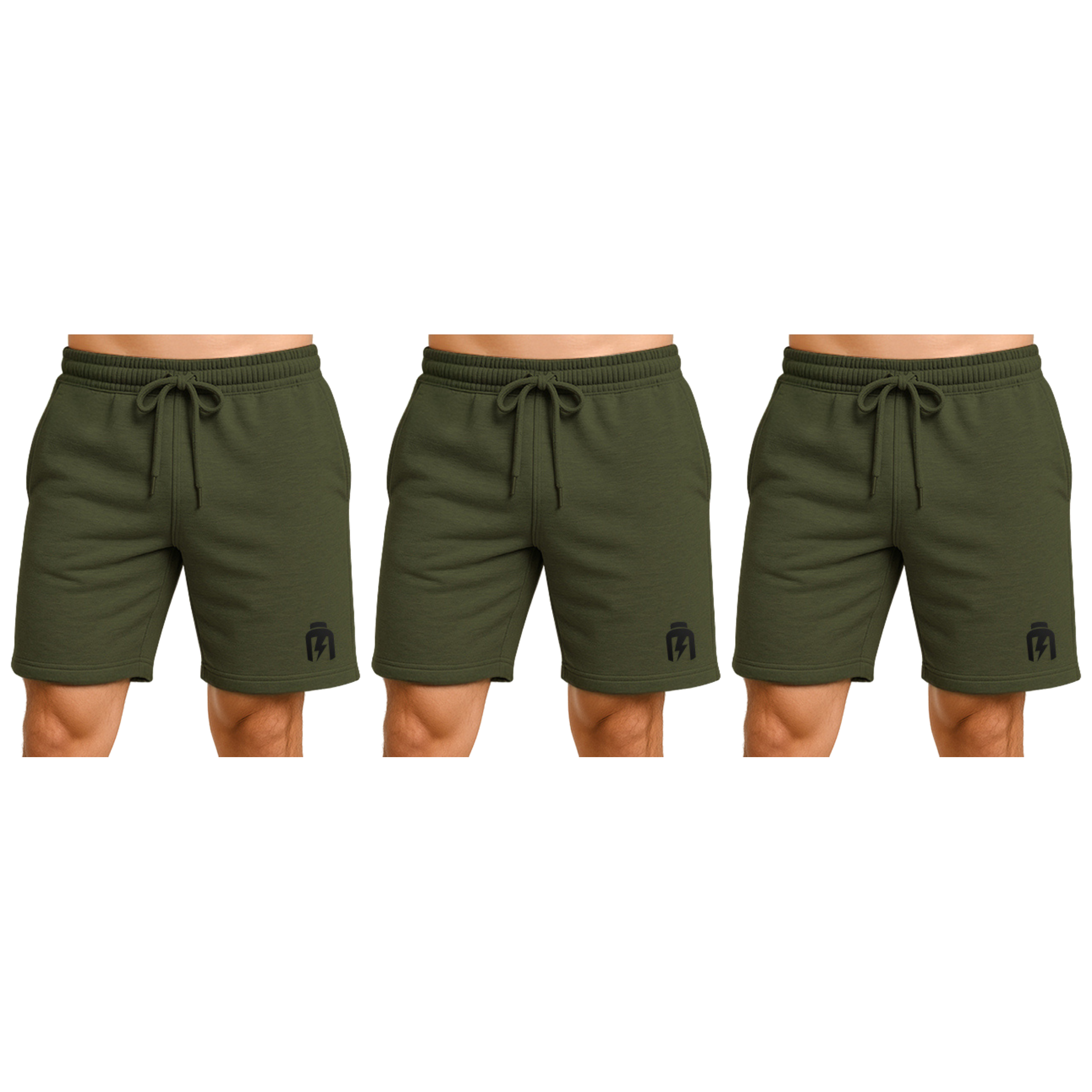 Hiro.Lab Khaki Green Shorts  — zestaw 3x