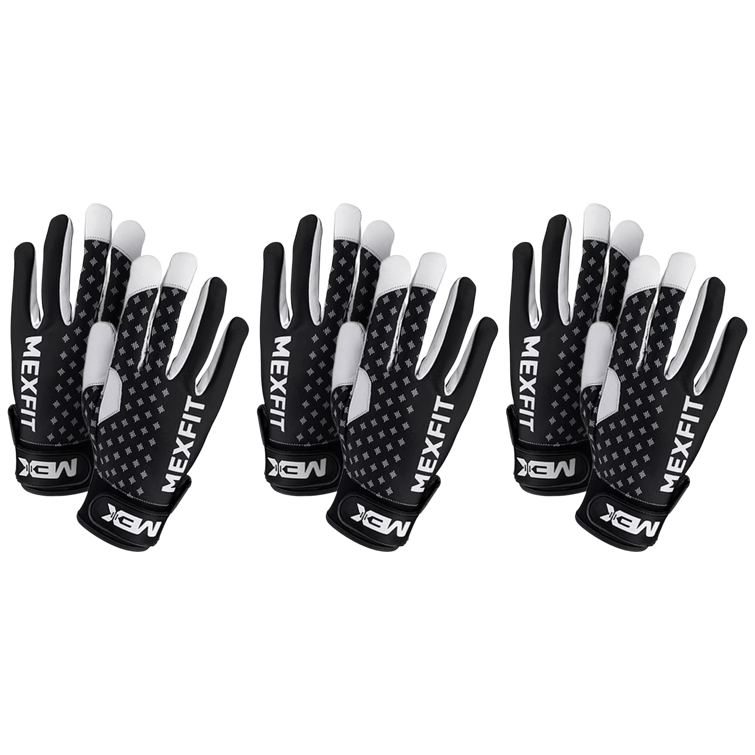 MEX NUTRITION - 3x Mexfit Black Gloves 