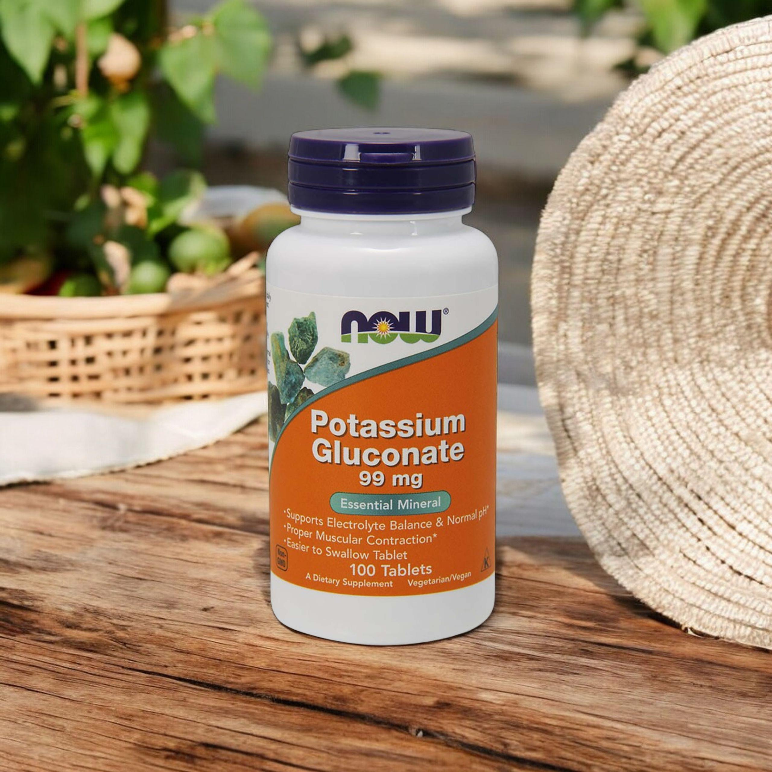 NOW Potassium Gluconate 99 mg - 100tabs.