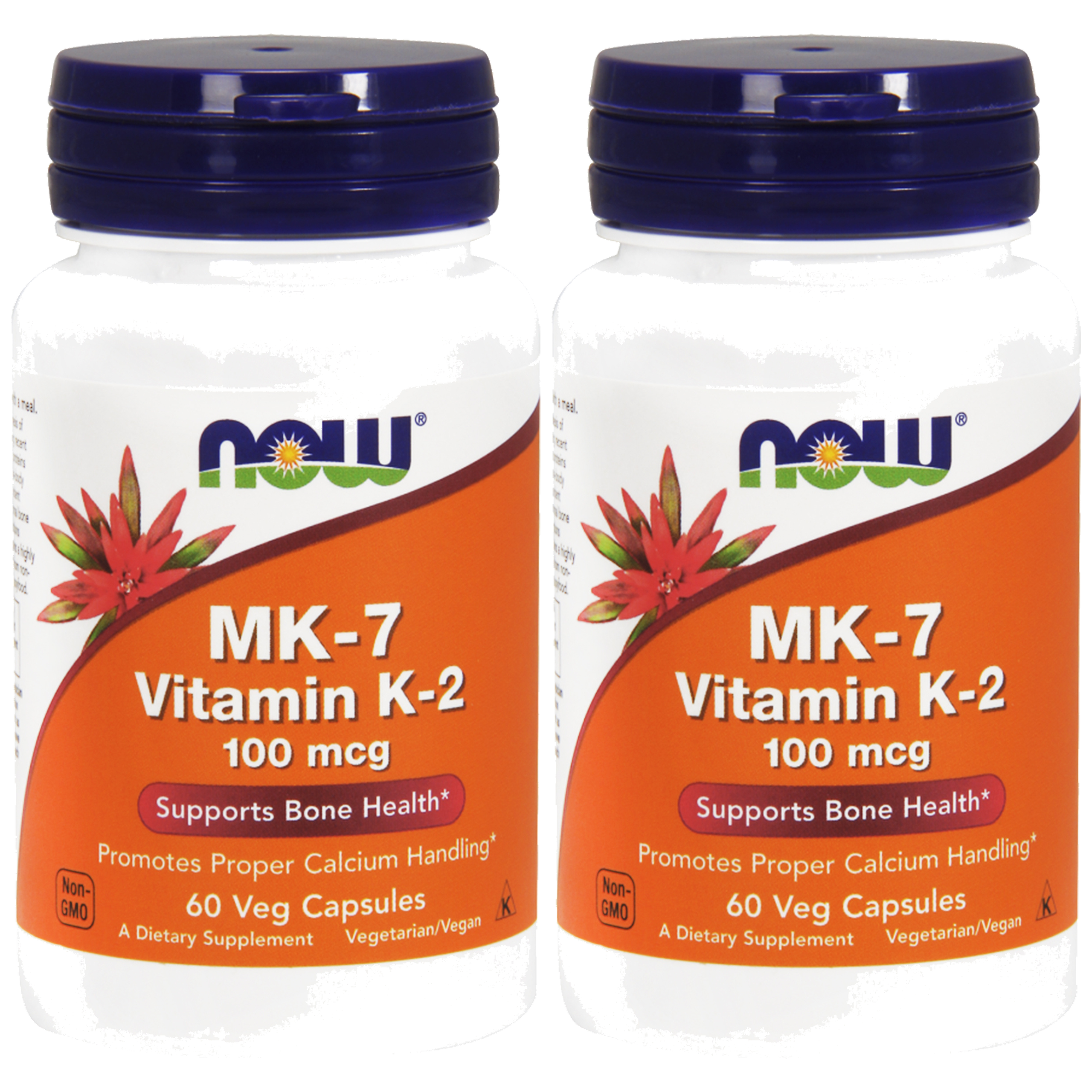NOW Vitamin K-2 MK7 100mcg - 2x 60vegcaps