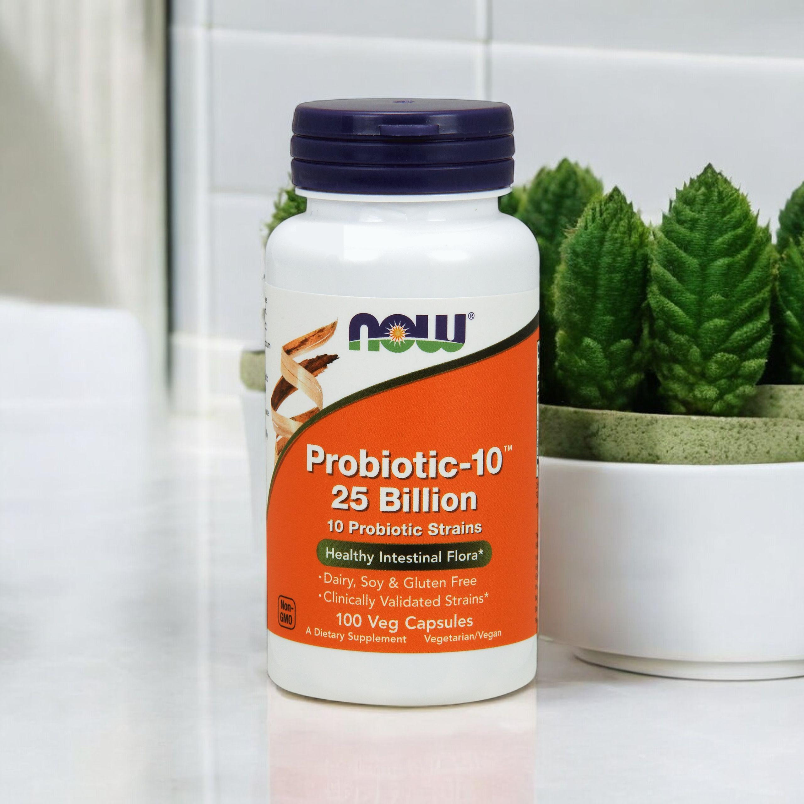NOW Probiotic-10 25 Billion - 3x 100vegcaps