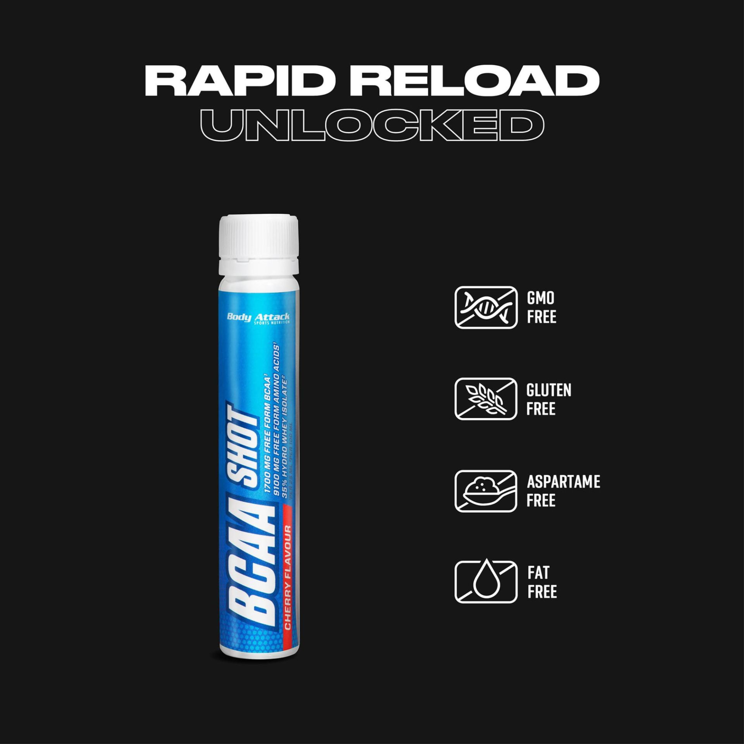 BODY ATTACK - BCAA Shot - 20x 2x 25ml - Cherry