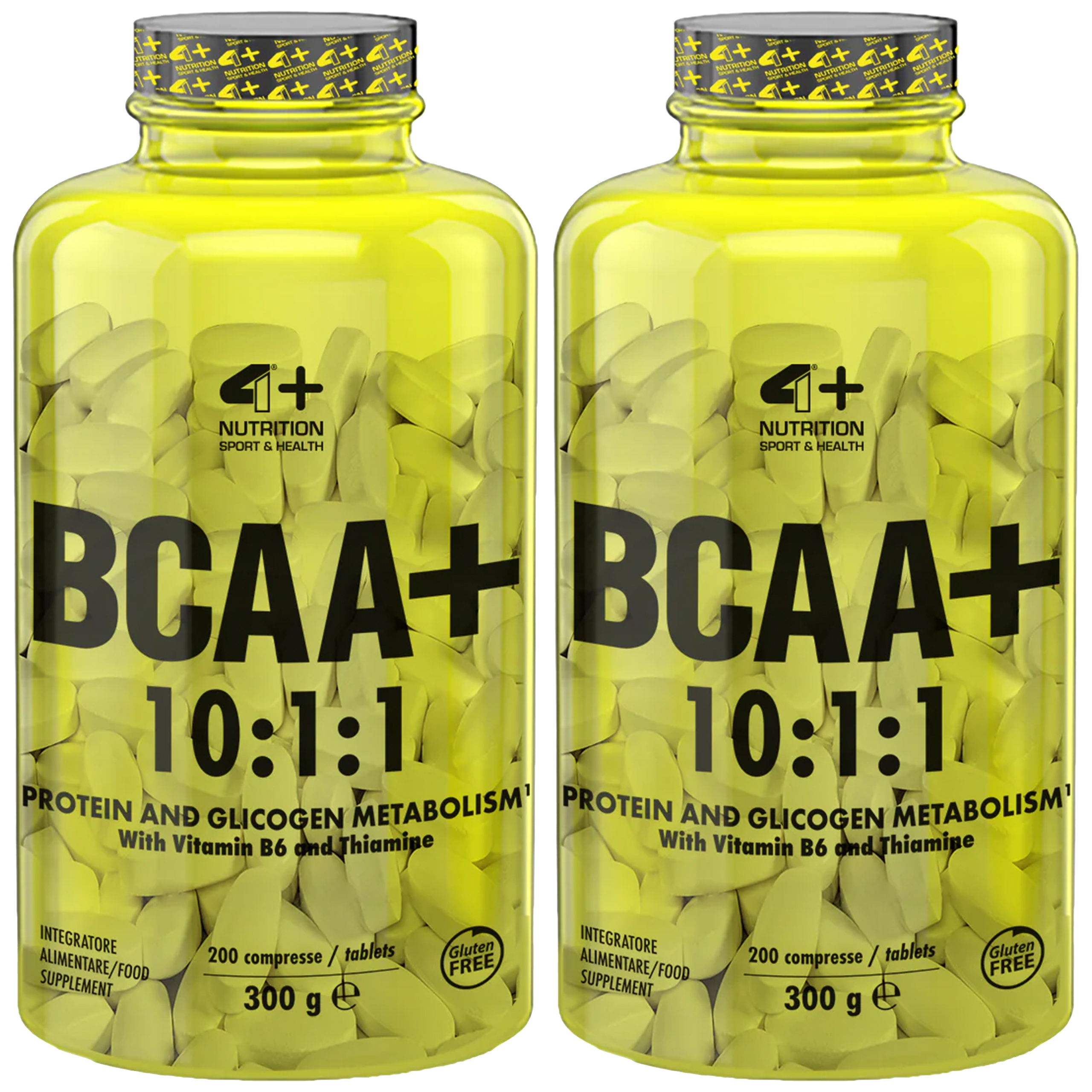 4+ NUTRITION BCAA+ 10:1:1 - 2x 200tabs.