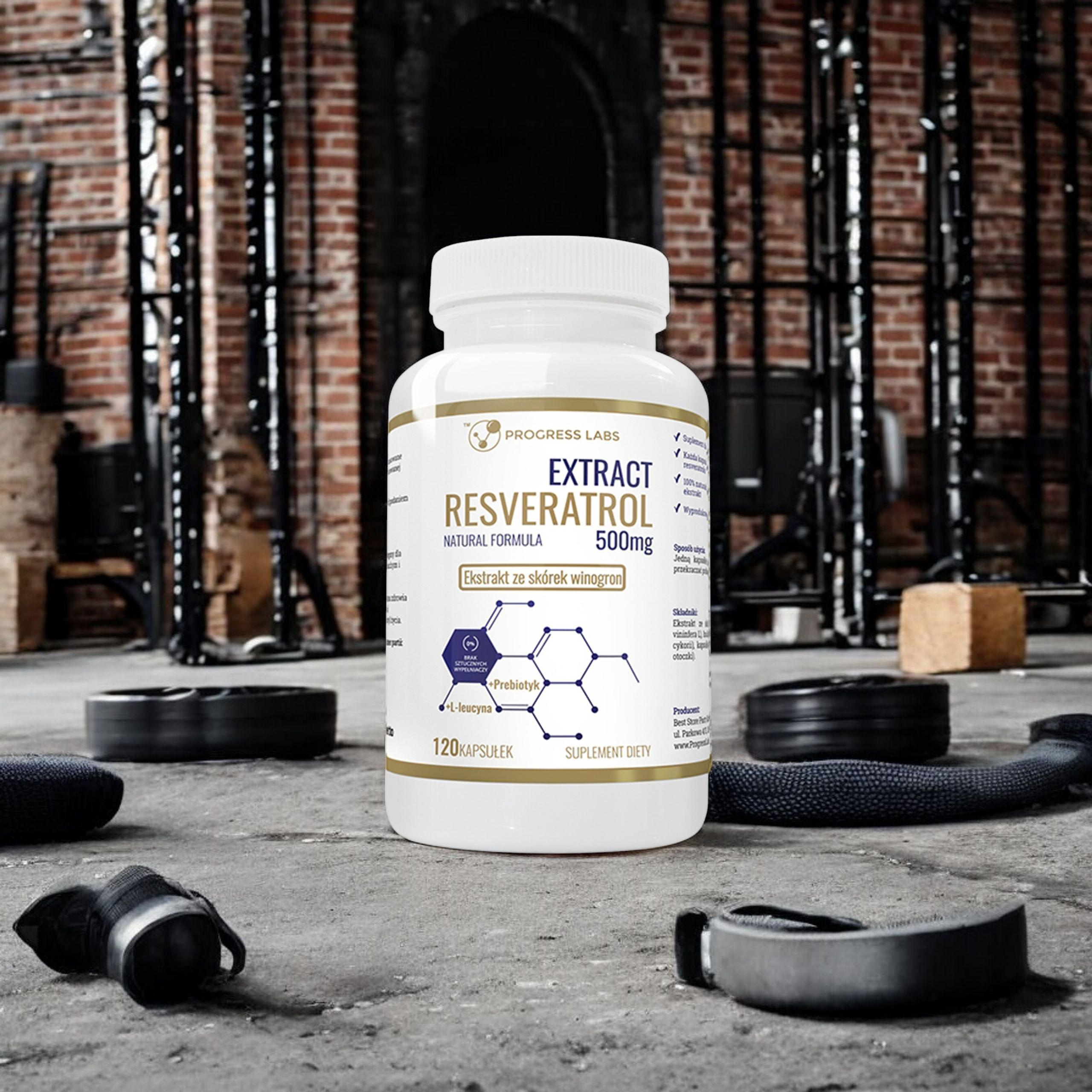 PROGRESS LABS Resveratrol Extract 500mg - 2x 120caps